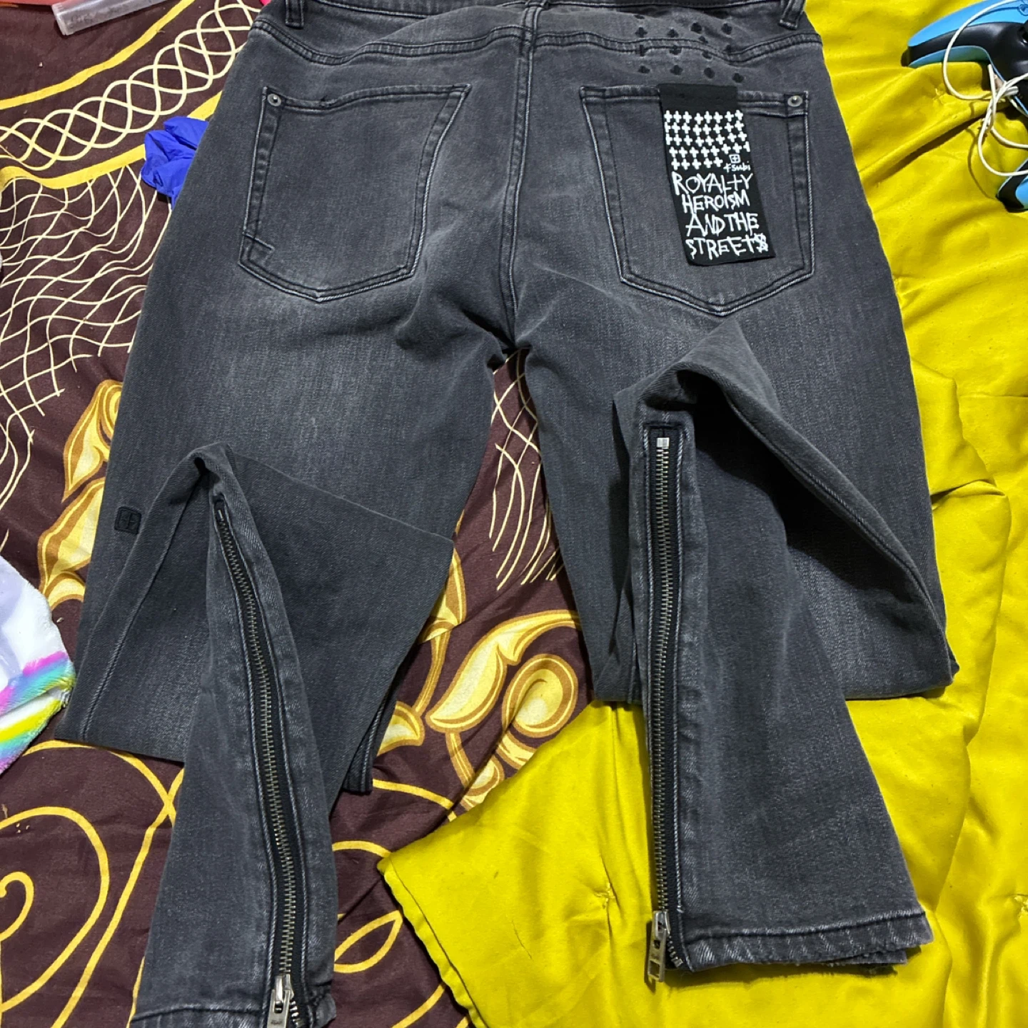 KSUBI 30" Grey Denim Jeans with Zipped Ankles - photo 3