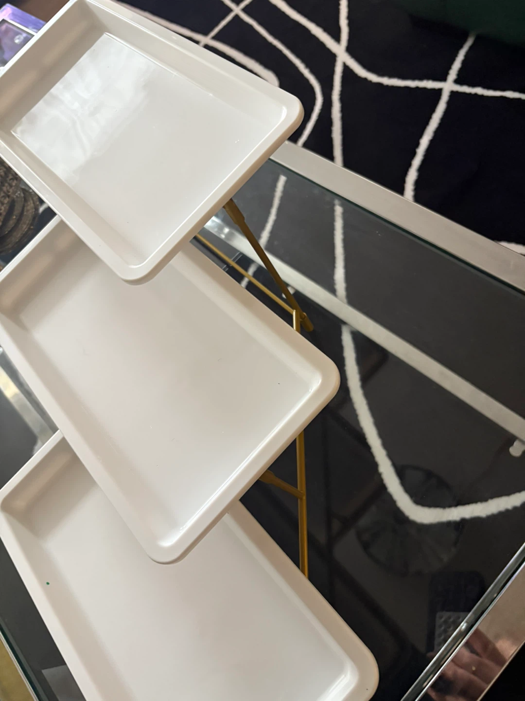 3-Tier White Serving Tray Stand - photo 2