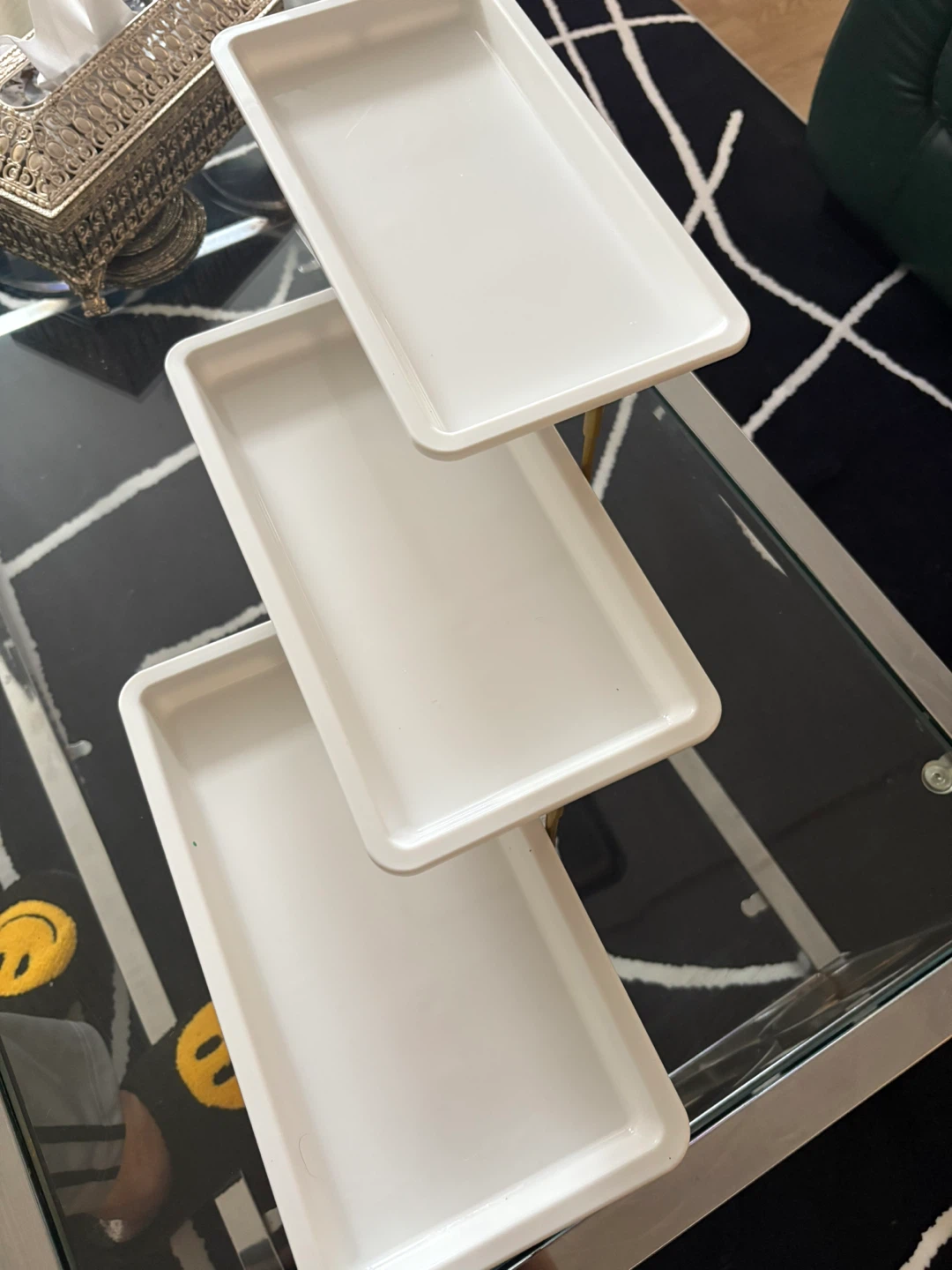 3-Tier White Serving Tray Stand - photo 3