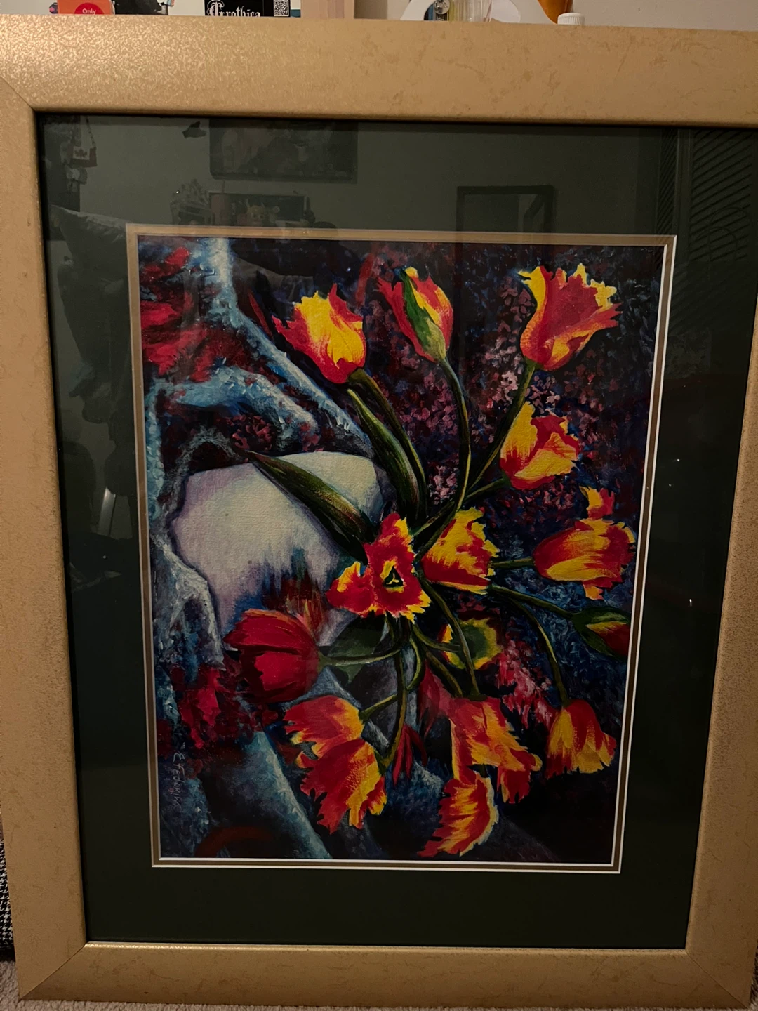 Parrot Tulips Acrylic Painting by Emelia Fedoriw - photo 2
