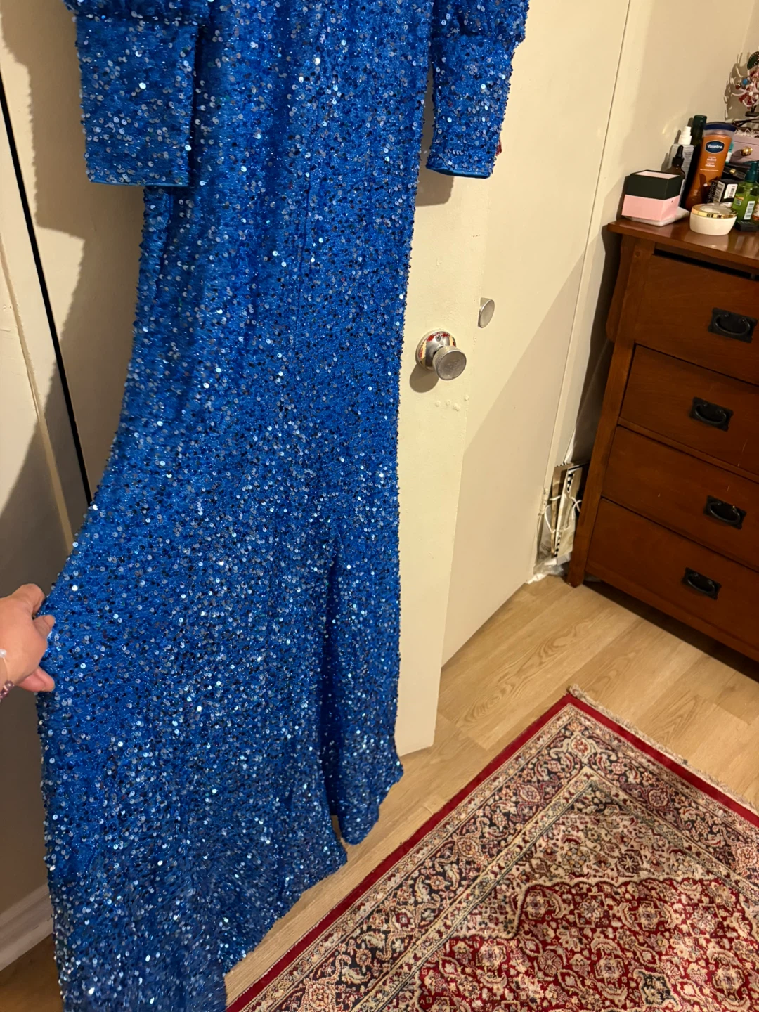 Royal Blue Sequin Evening Gown - photo 4