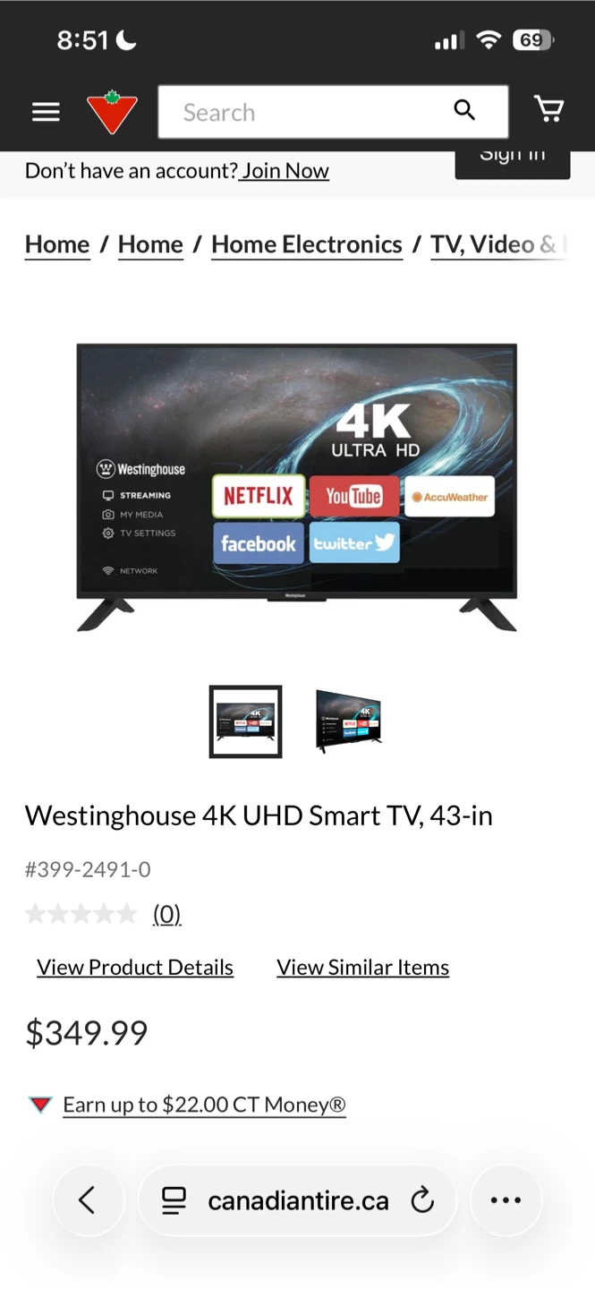 PRICE NEGOTIABLE❗️Westinghouse 43-inch 4K UHD Smart TV - photo 3