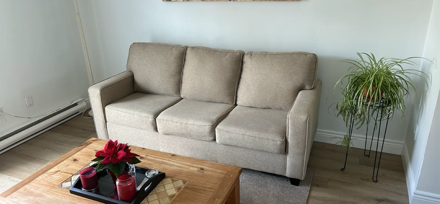 Beige Three-Seater Sofa - photo 2