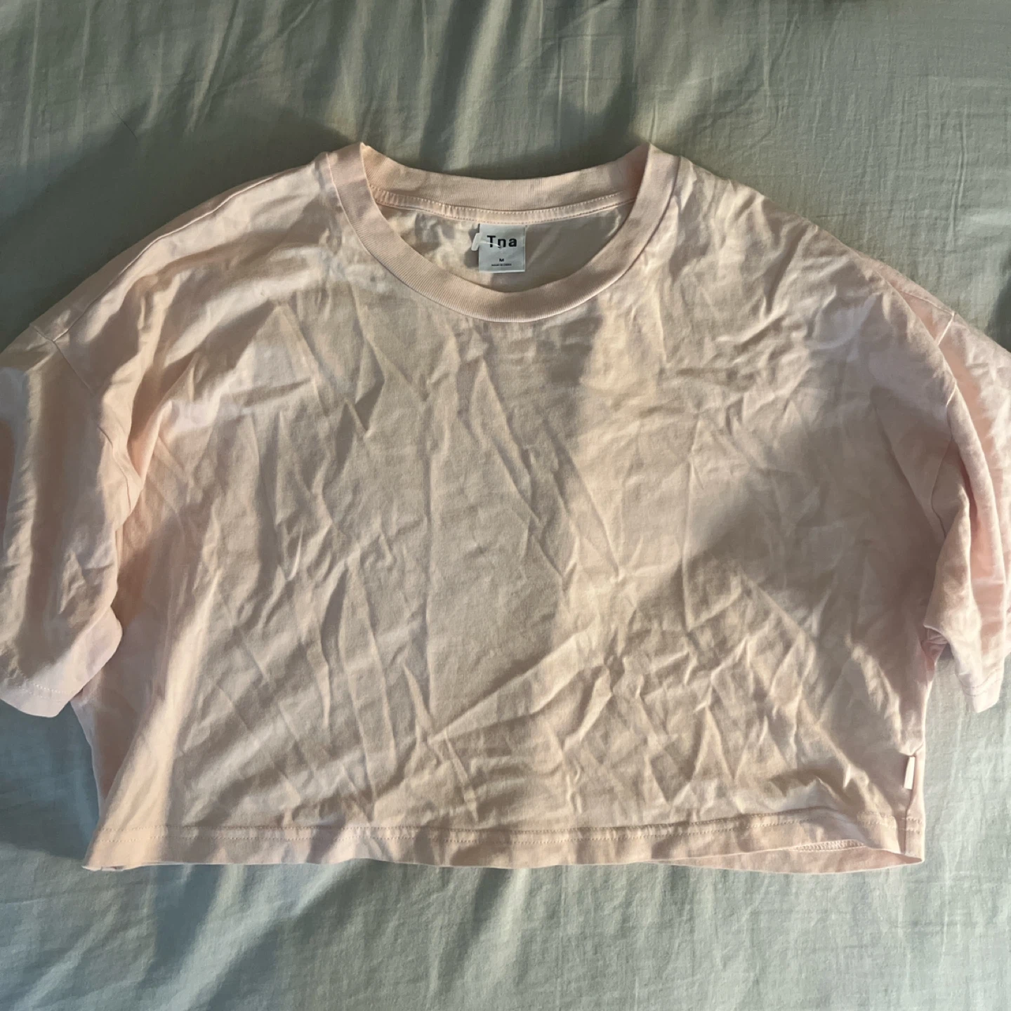 Tna Pink Cropped T-Shirt Size M