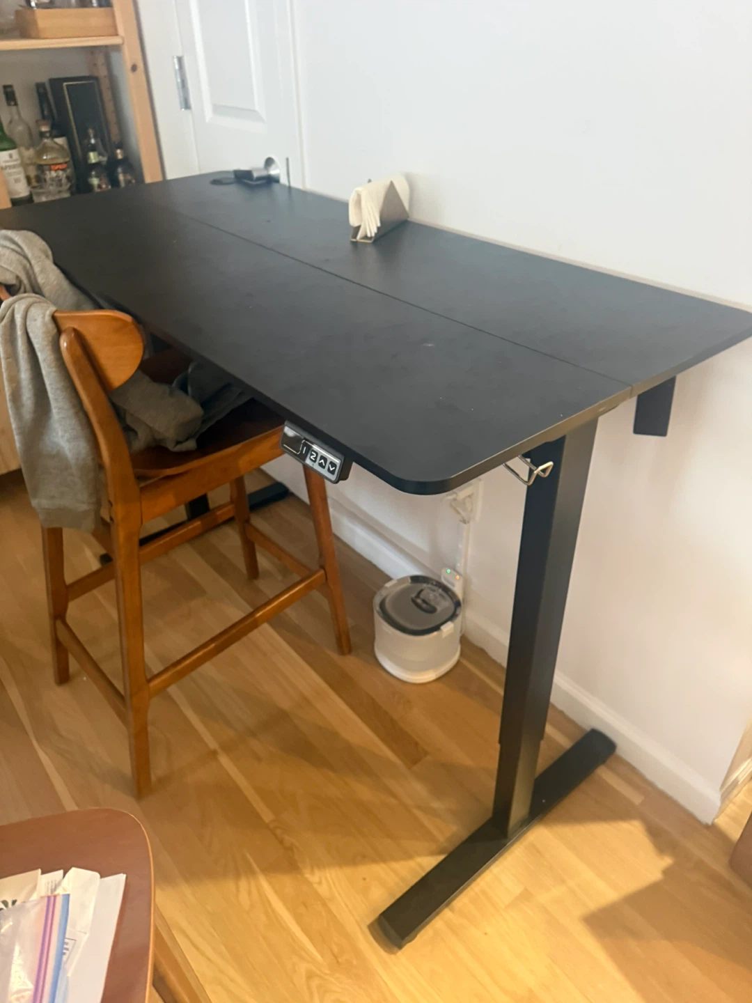 Black Standing Desk with Electric Height Adjustment - photo 2