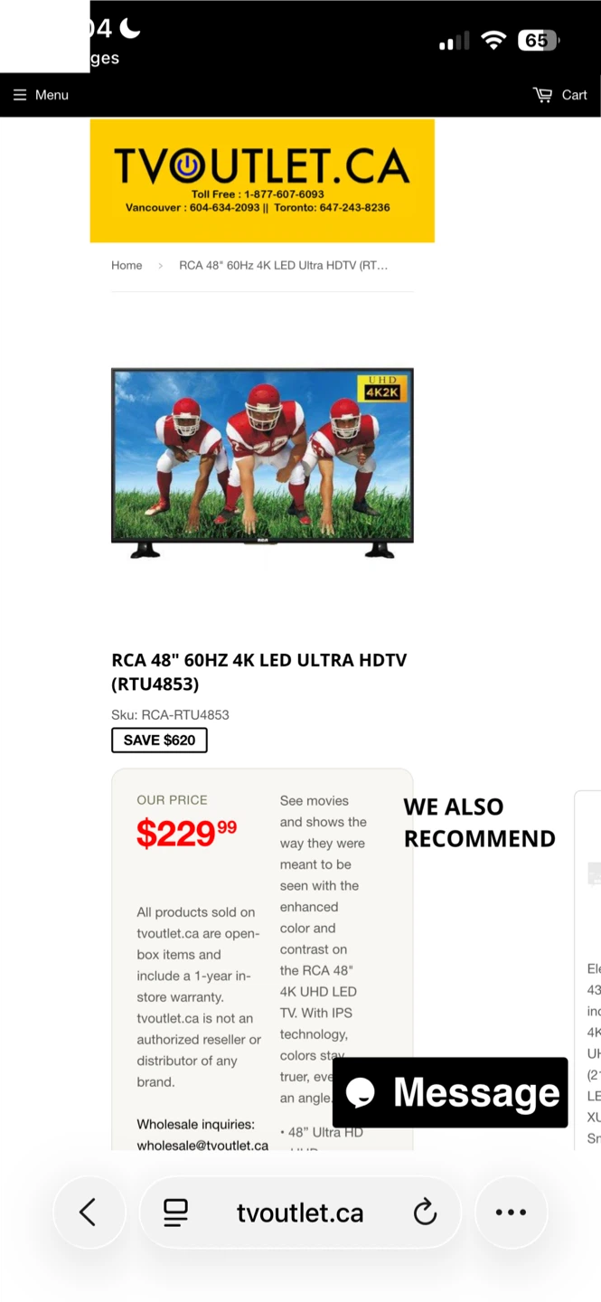 PRICE NEGOTIABLE❗️RCA 48" LED UHDTV RTU4853 - photo 3