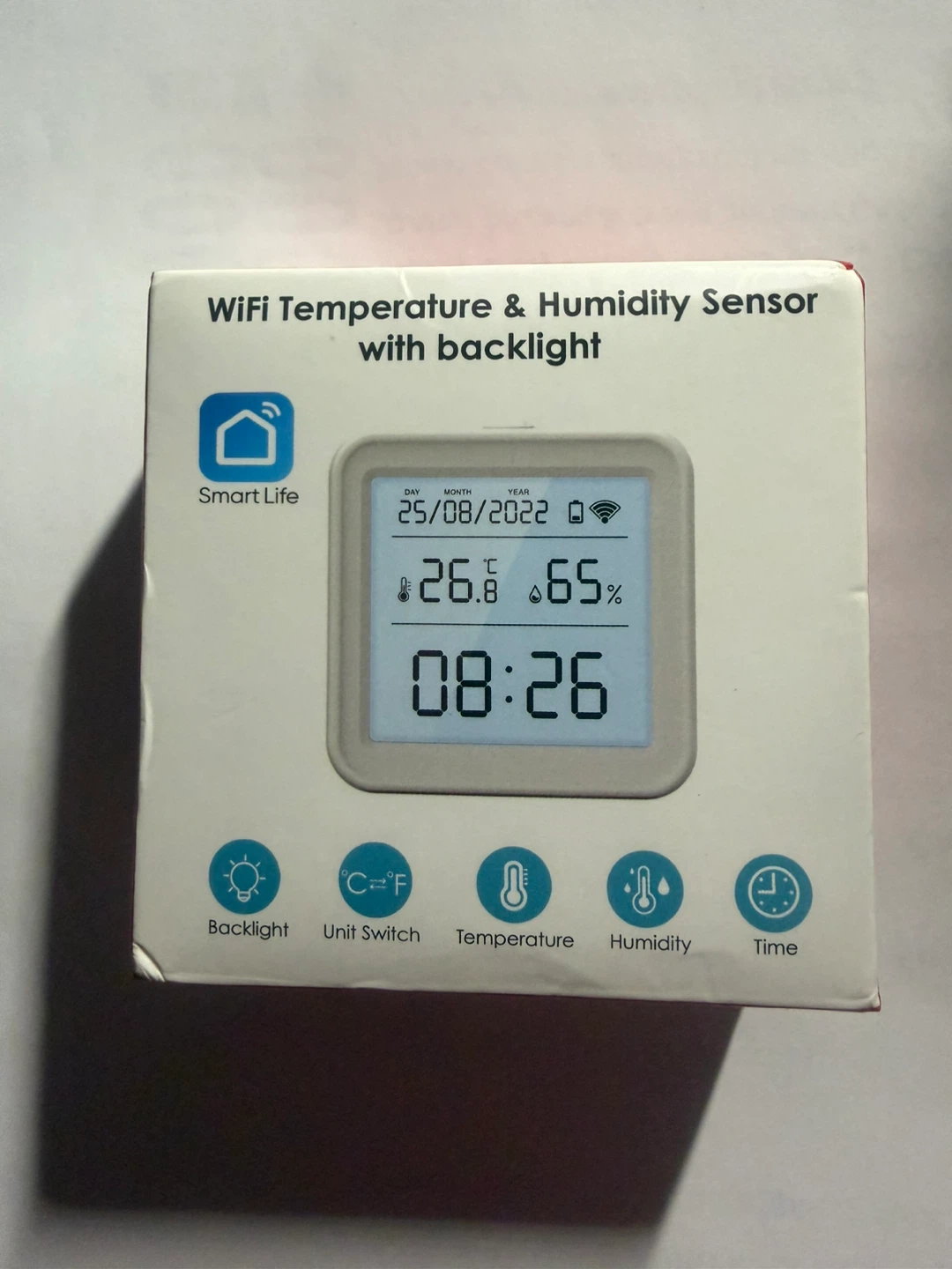 Smart Life WiFi Temperature & Humidity Sensor with Backlight