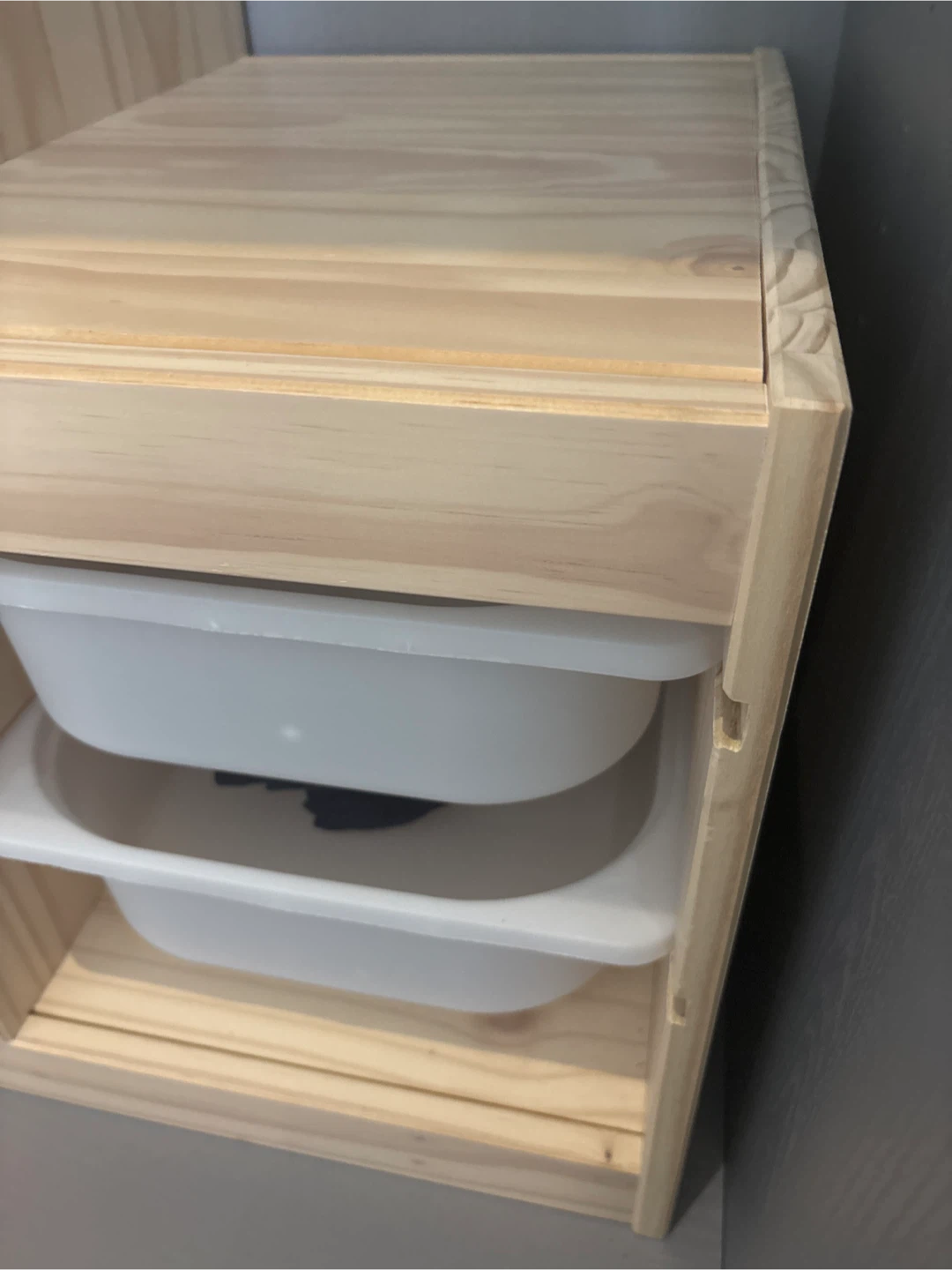 Wooden Storage Unit with 10 Bins - photo 4