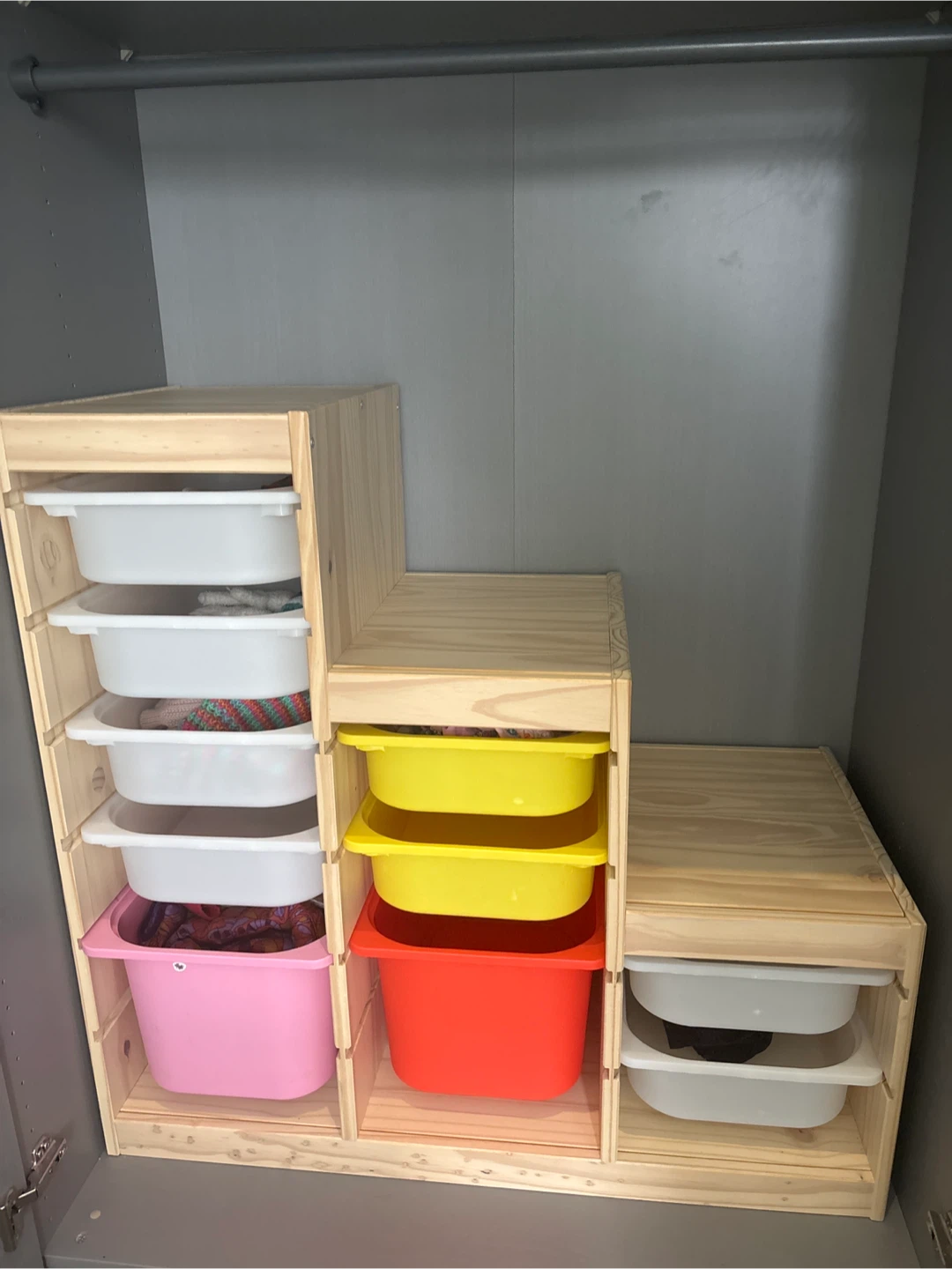 Wooden Storage Unit with 10 Bins