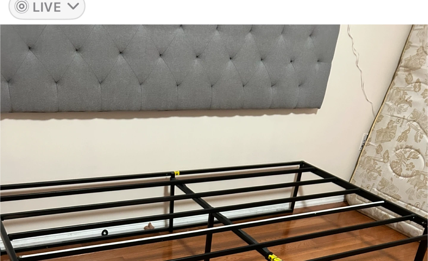 Grey Tufted Headboard