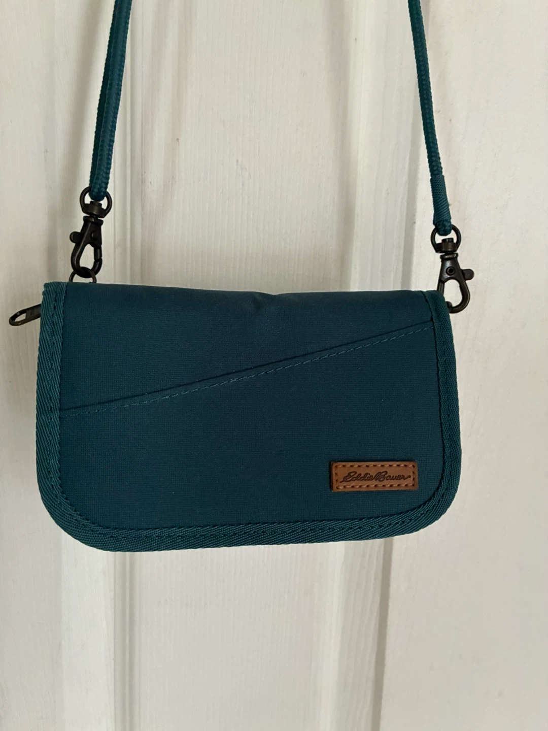 Eddie Bauer Teal Travel Wallet with Strap