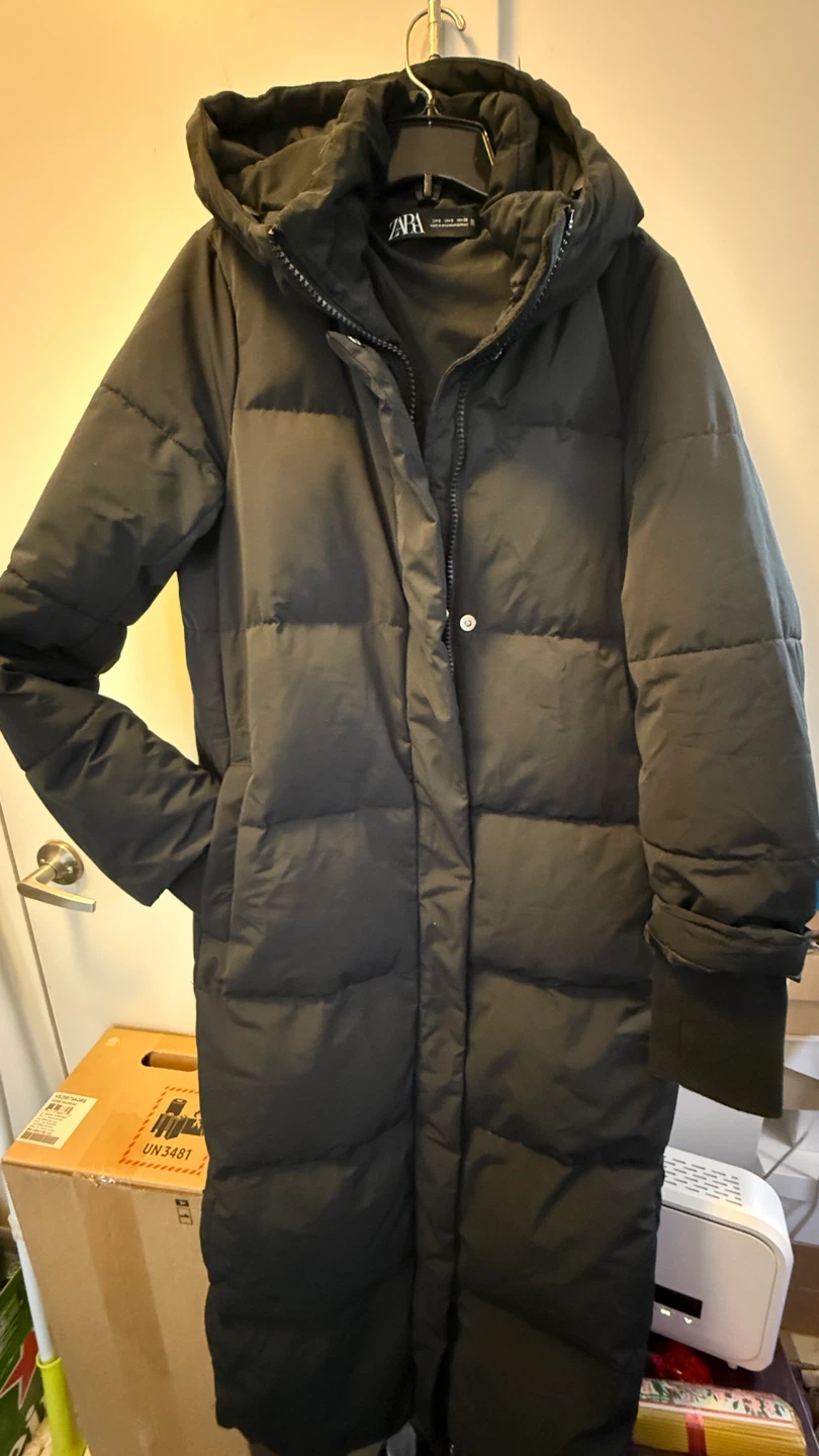ZARA Black Puffer Coat - Size S - photo 3