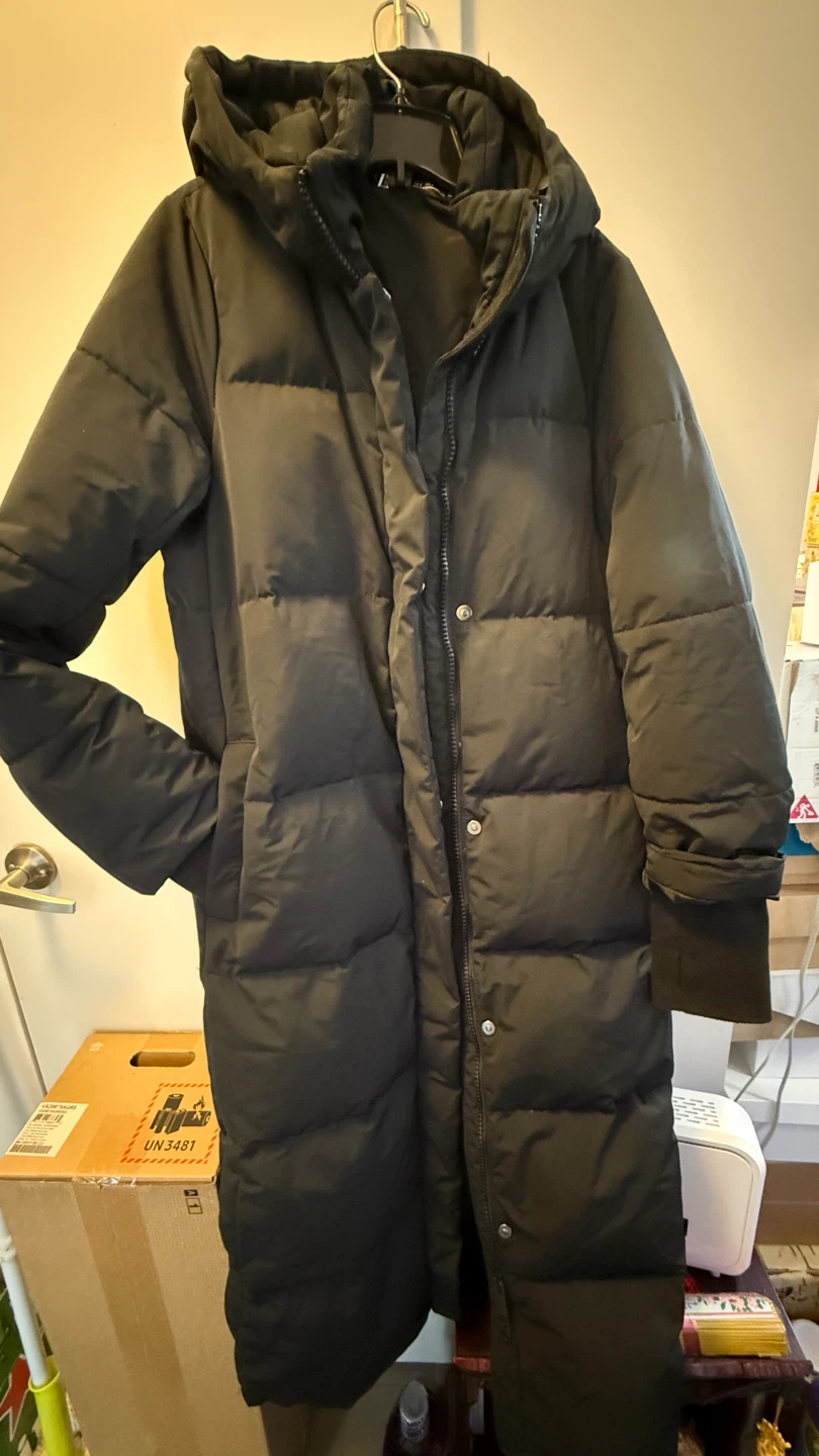 ZARA Black Puffer Coat - Size S