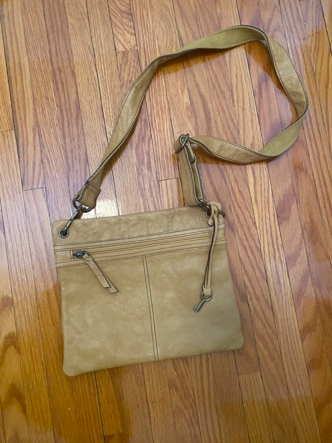 Fossil Tan Embossed Leather Crossbody Bag - photo 3