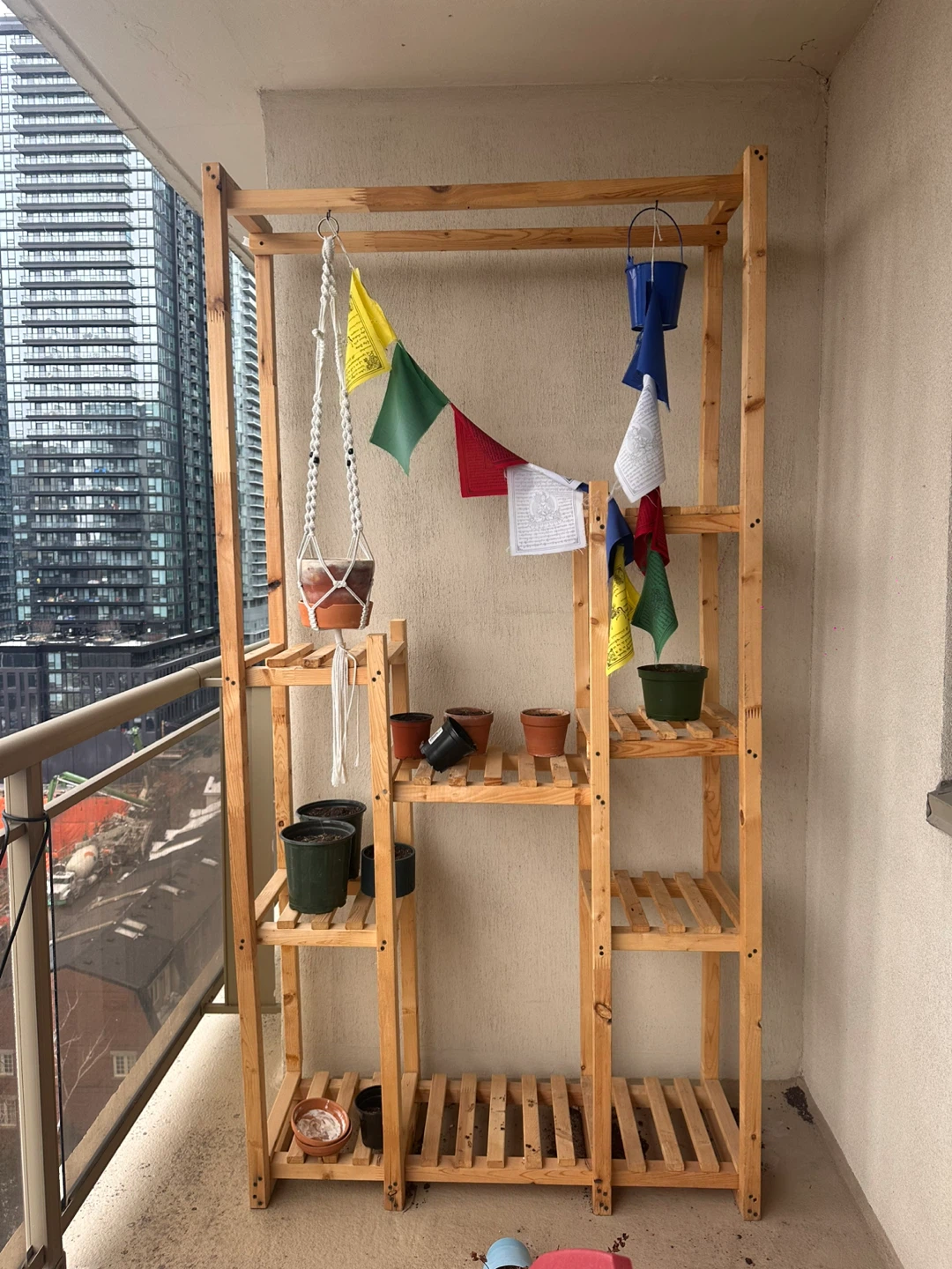 Wooden Plant Stand Shelf