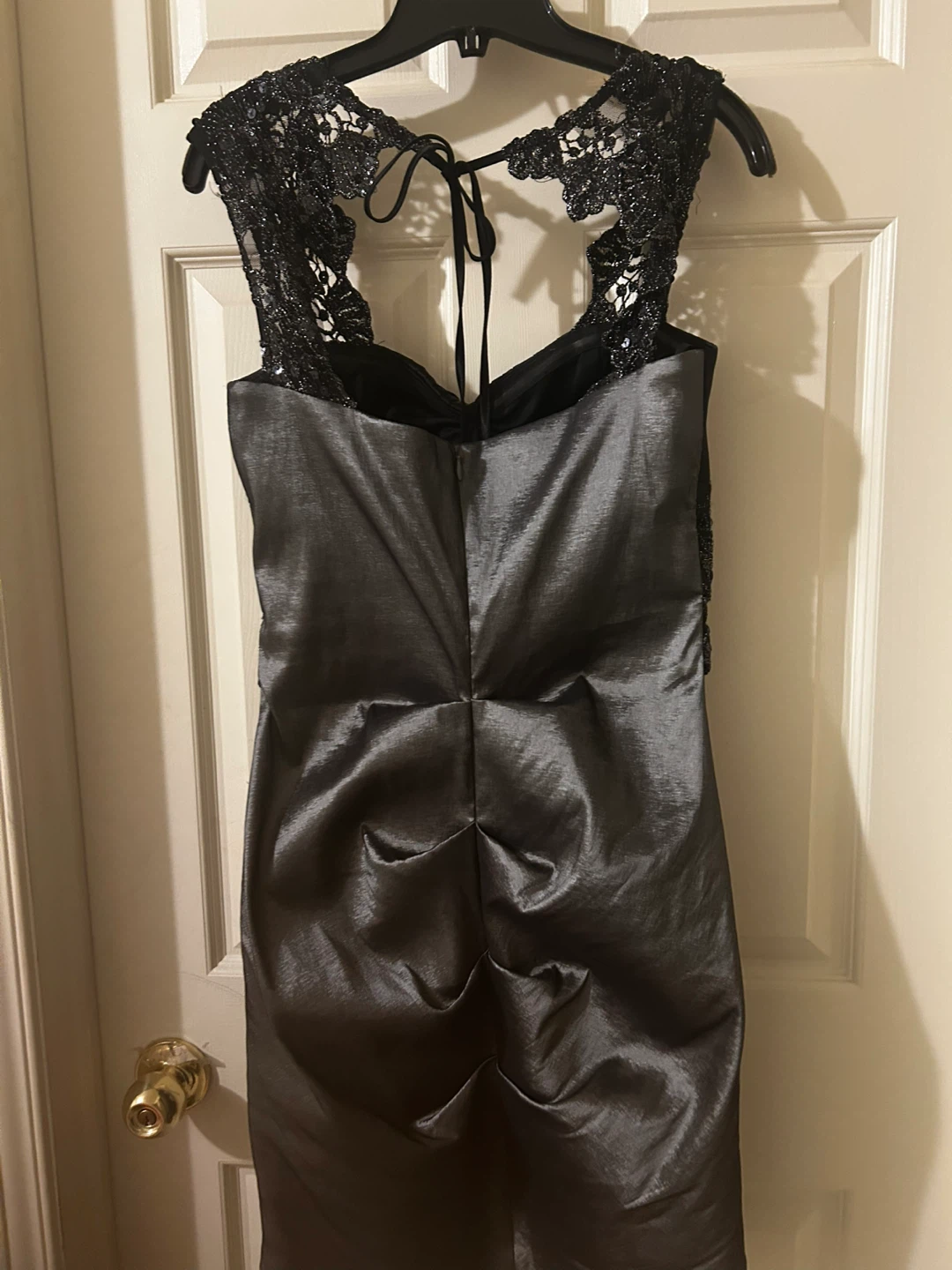 Laura Black Beaded Lace Cocktail Dress Size 10 - photo 5