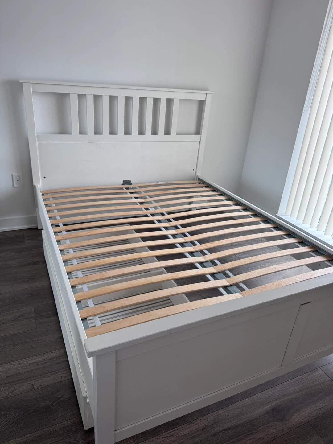 IKEA HEMNES White Queen Bed Frame with 2 Drawers - photo 5