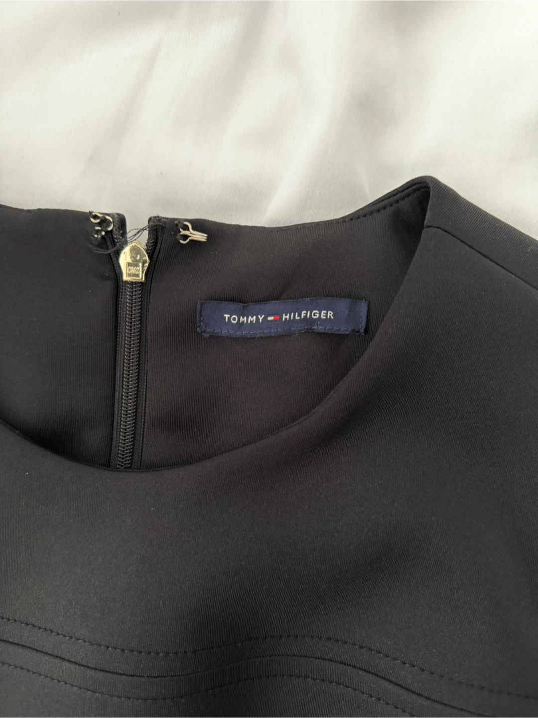 Tommy Hilfiger Black Sleeveless Sheath Dress with Gold Buttons - photo 4