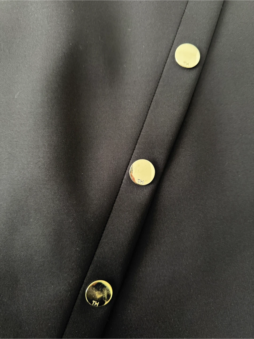 Tommy Hilfiger Black Sleeveless Sheath Dress with Gold Buttons - photo 3