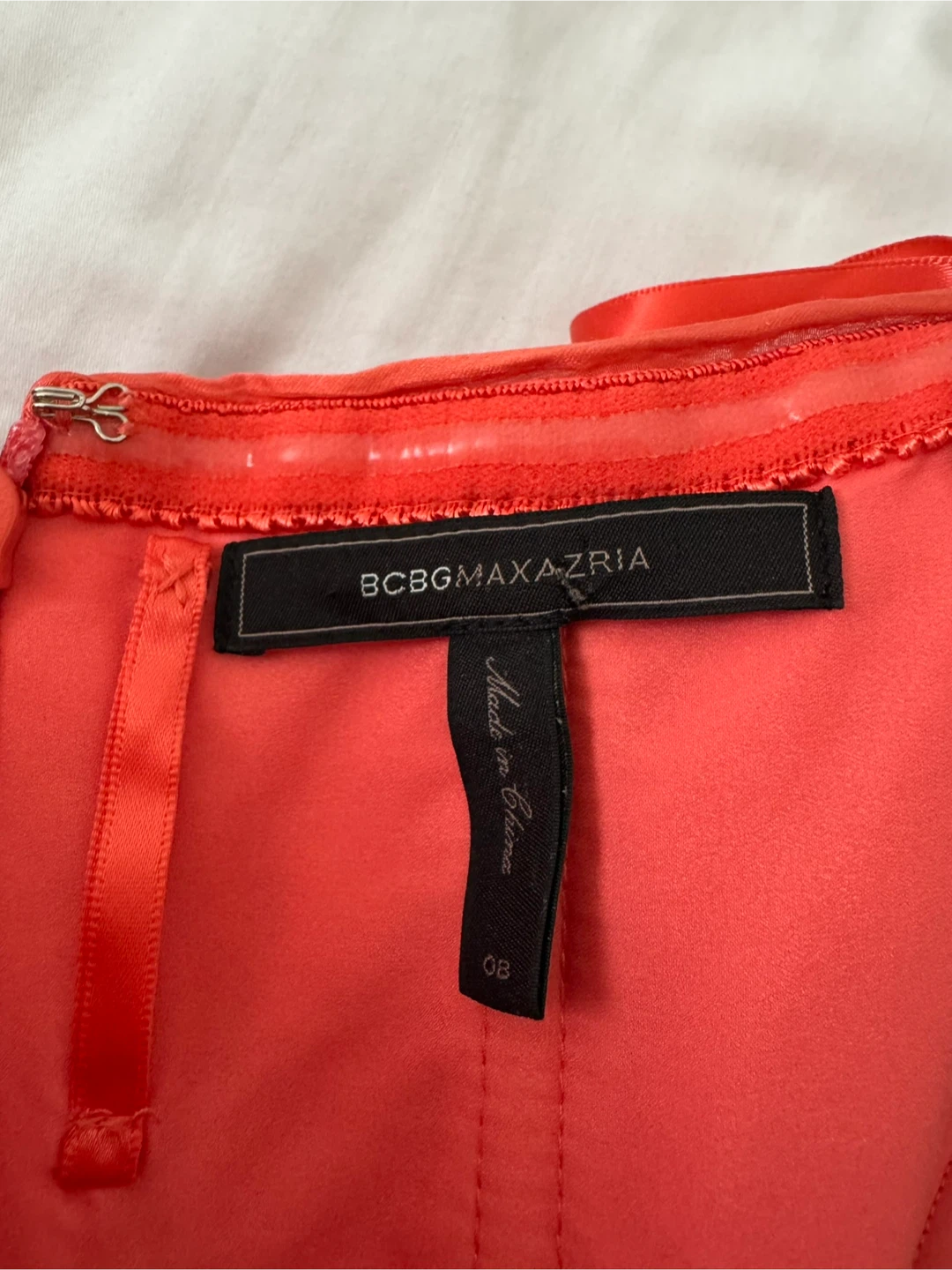 BCBGMAXAZRIA Orange Strapless Hi-Lo Dress - photo 4