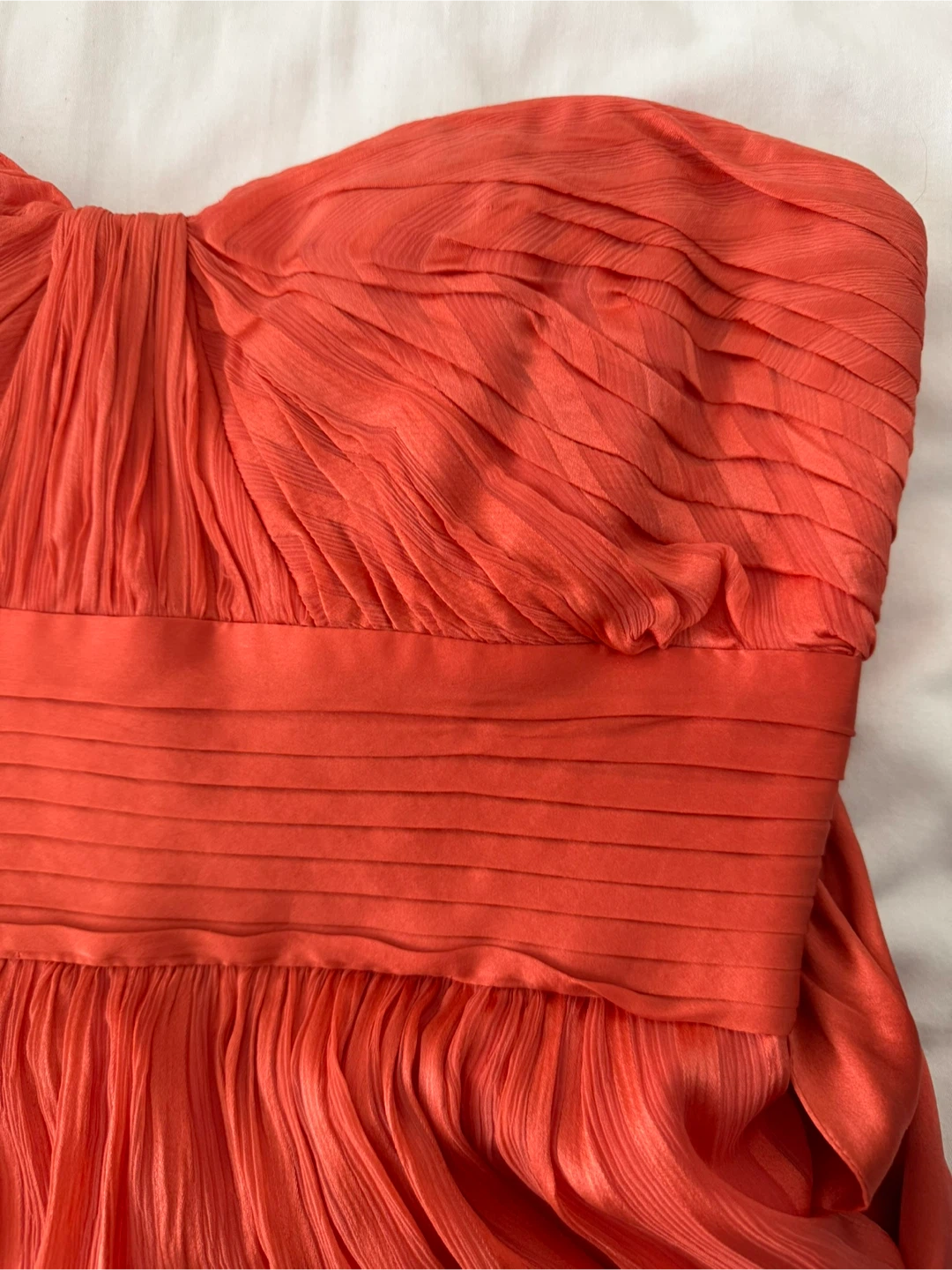BCBGMAXAZRIA Orange Strapless Hi-Lo Dress - photo 3