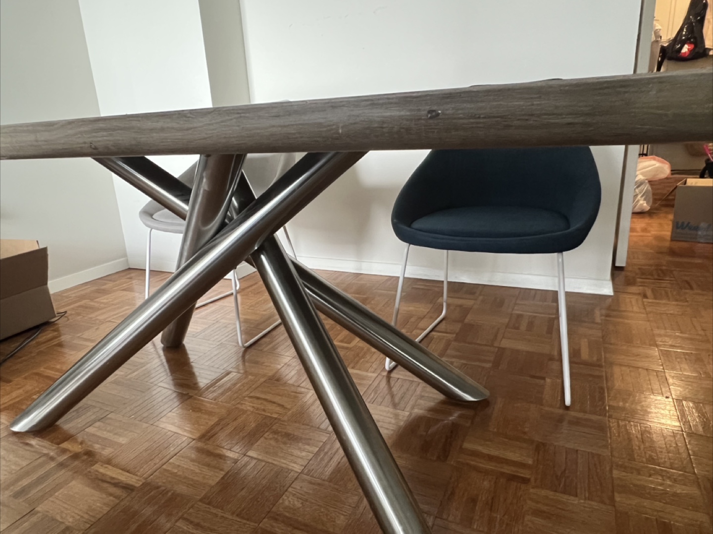 Modern Dining Table with Wood Top and Metal Legs - photo 4