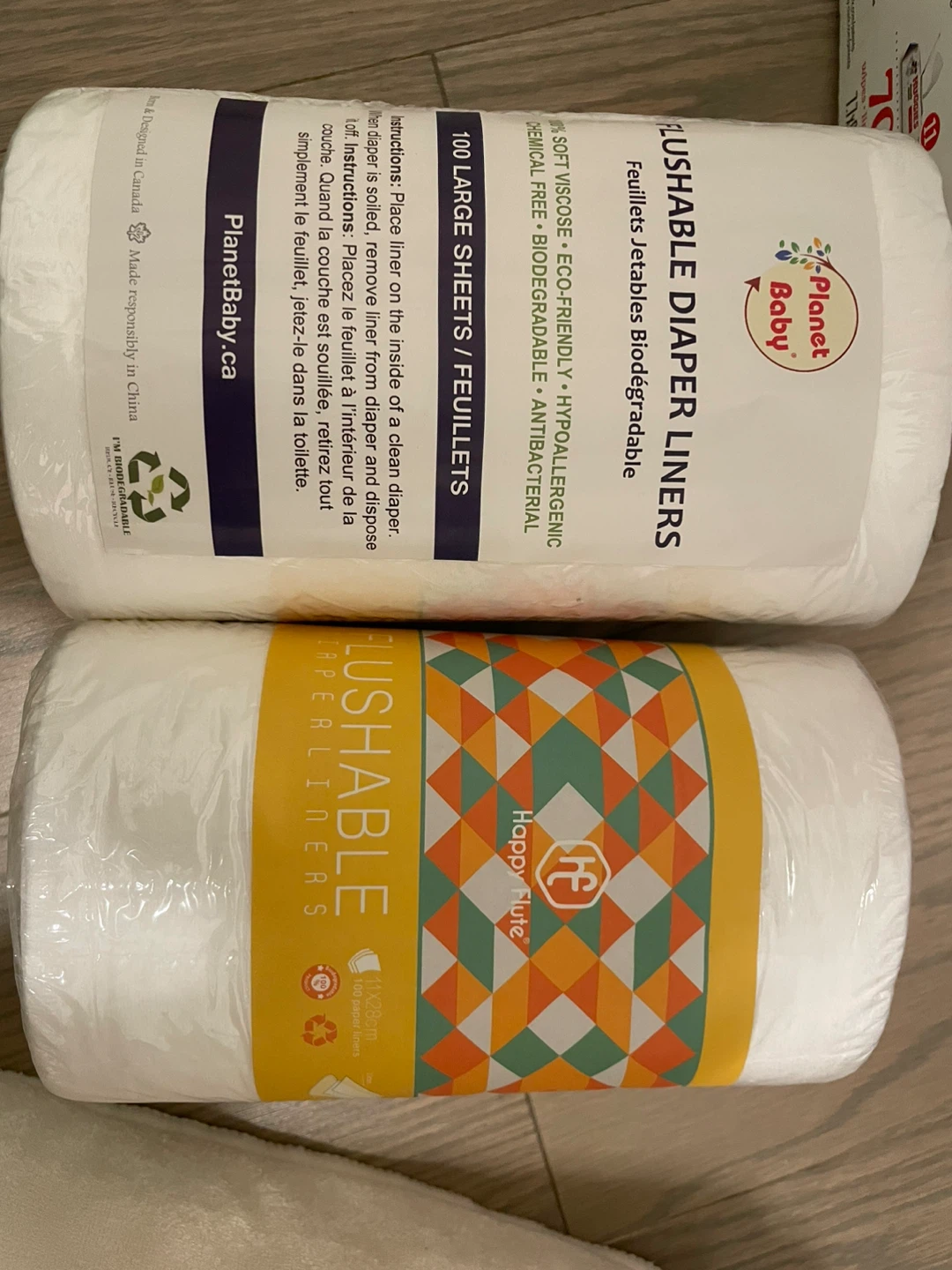 Planet Baby & Happy Flute Cloth Diaper Liners - photo 3