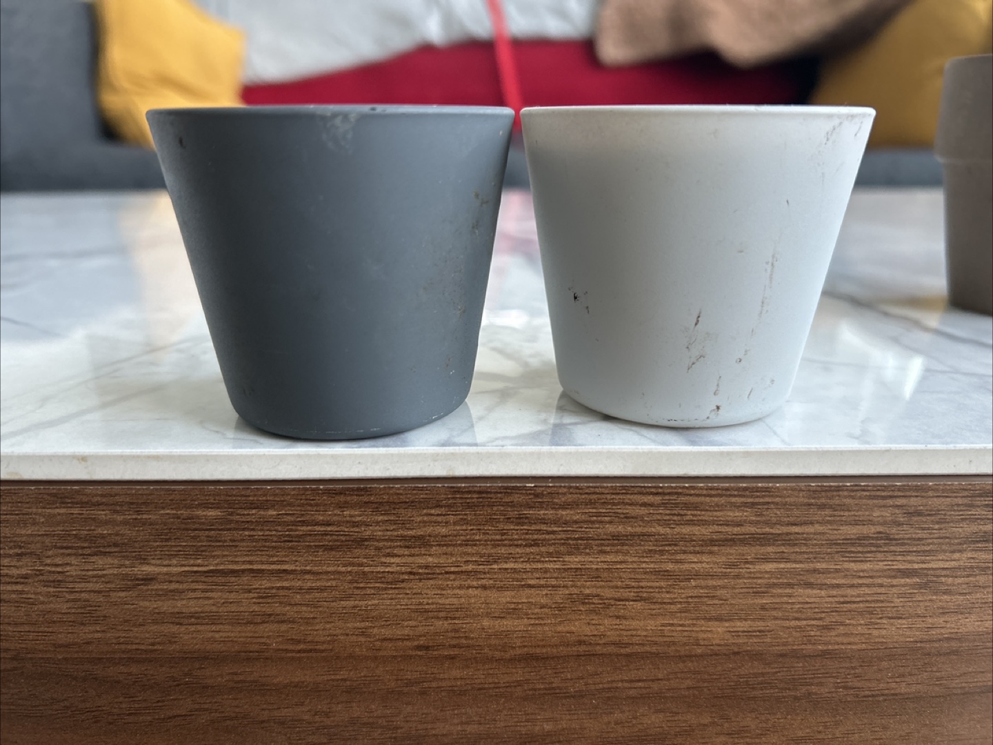 Set of 6 Planters - Assorted Colours and Textures