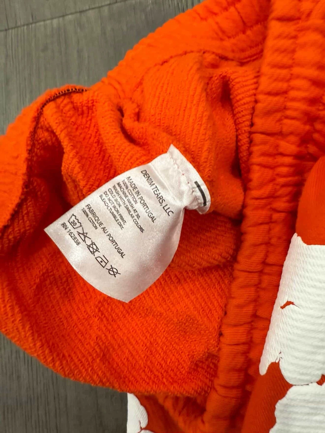 Orange Denim Tear Sweatpants - photo 3