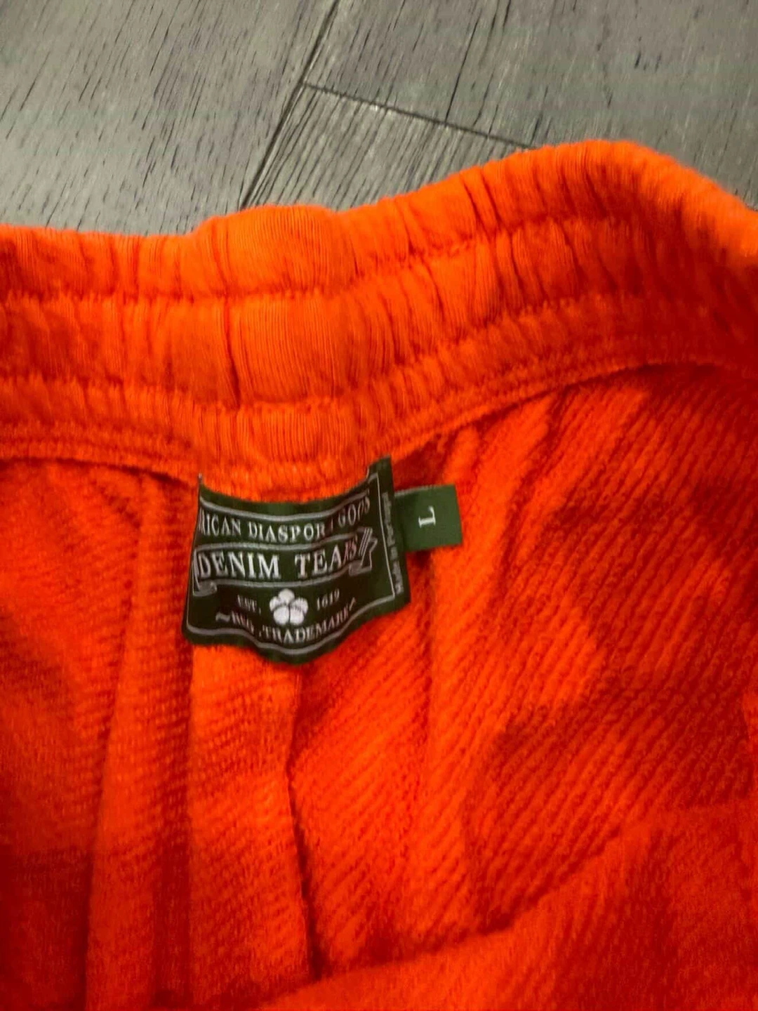 Orange Denim Tear Sweatpants - photo 4