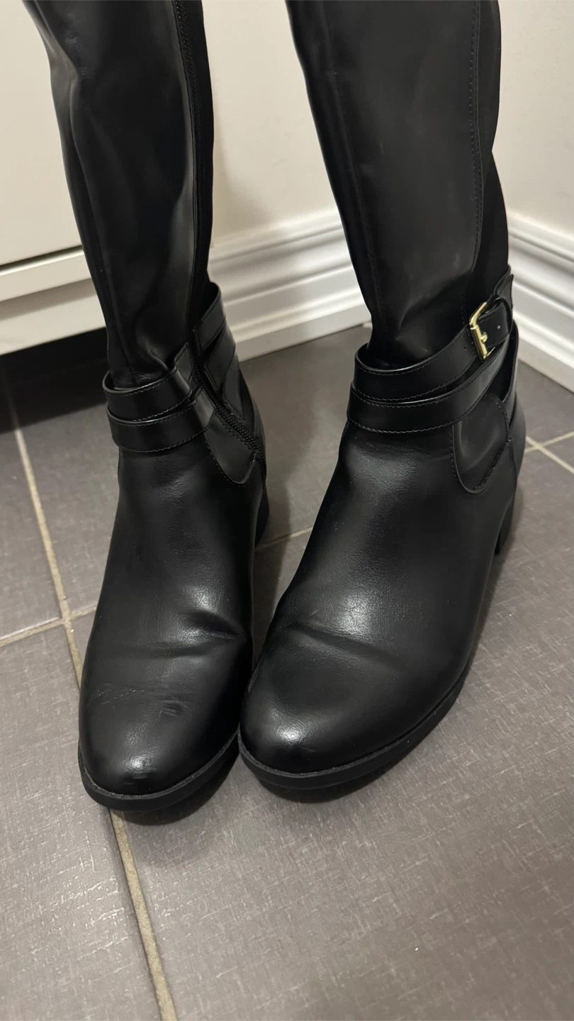 Black Knee-High Boots - Size 8 - photo 2
