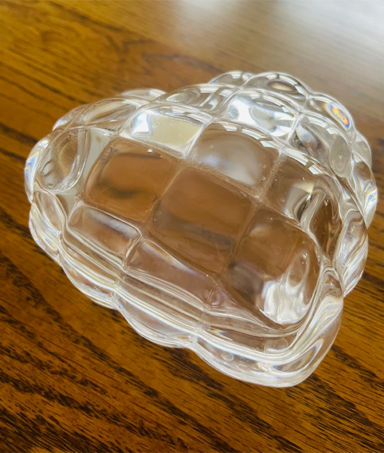 Clear Glass Heart Shaped Trinket Dish