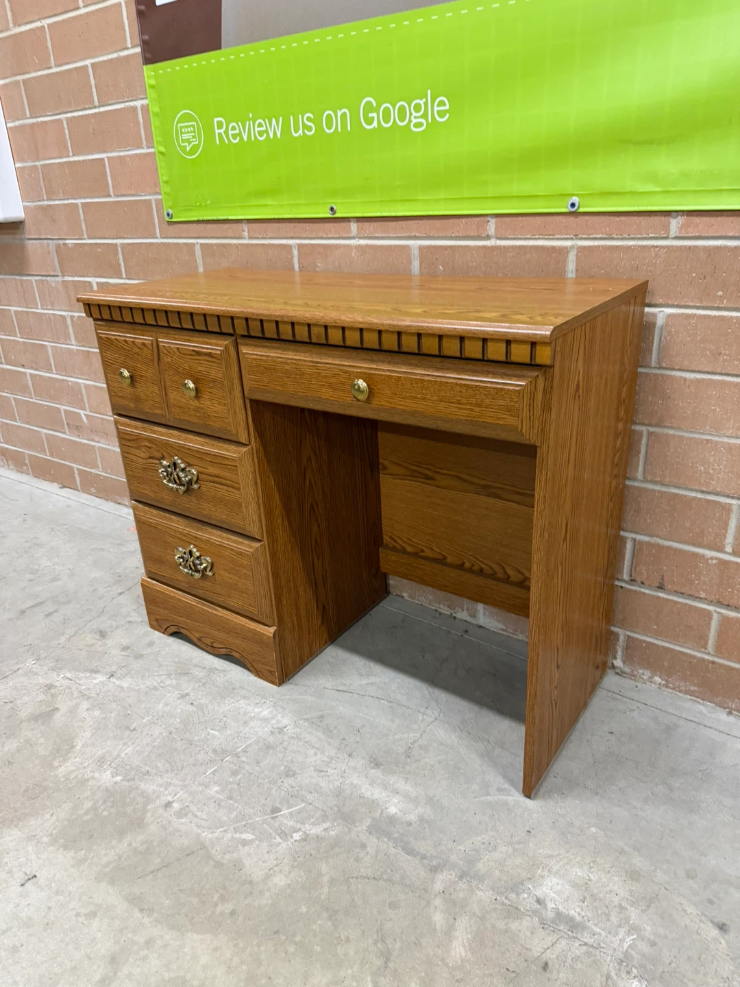 Wooden Desk with Drawers - photo 4