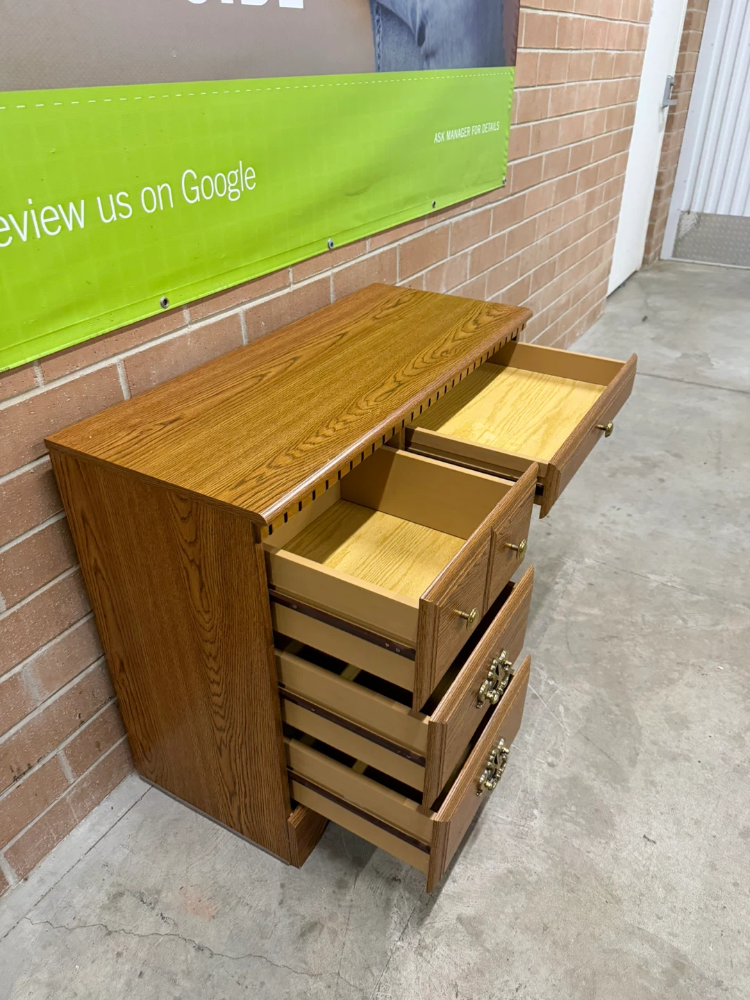 Wooden Desk with Drawers - photo 3