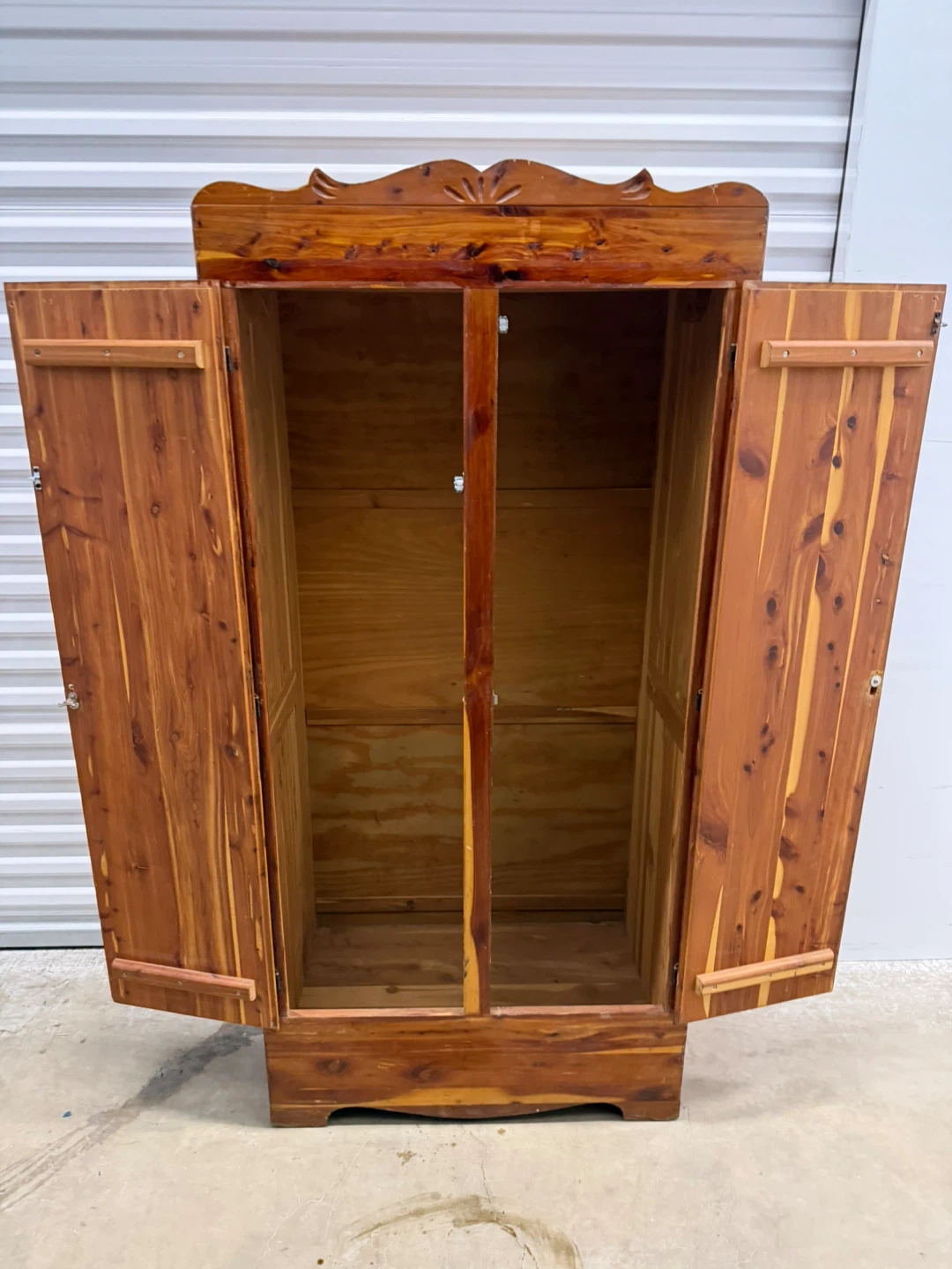 Vintage Cedar Armoire Wardrobe - photo 2