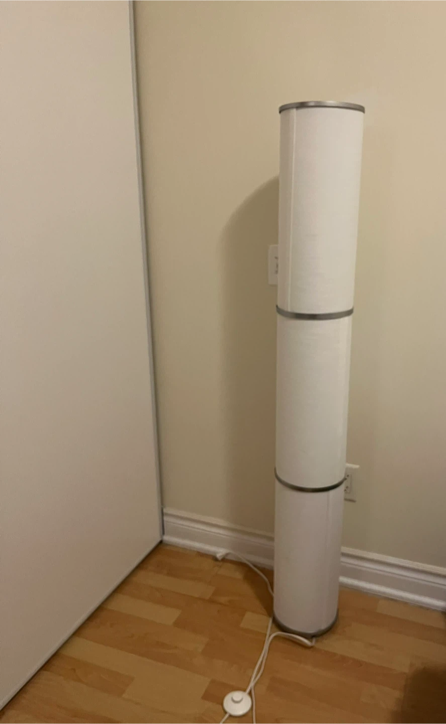 White Cylinder Floor Lamp