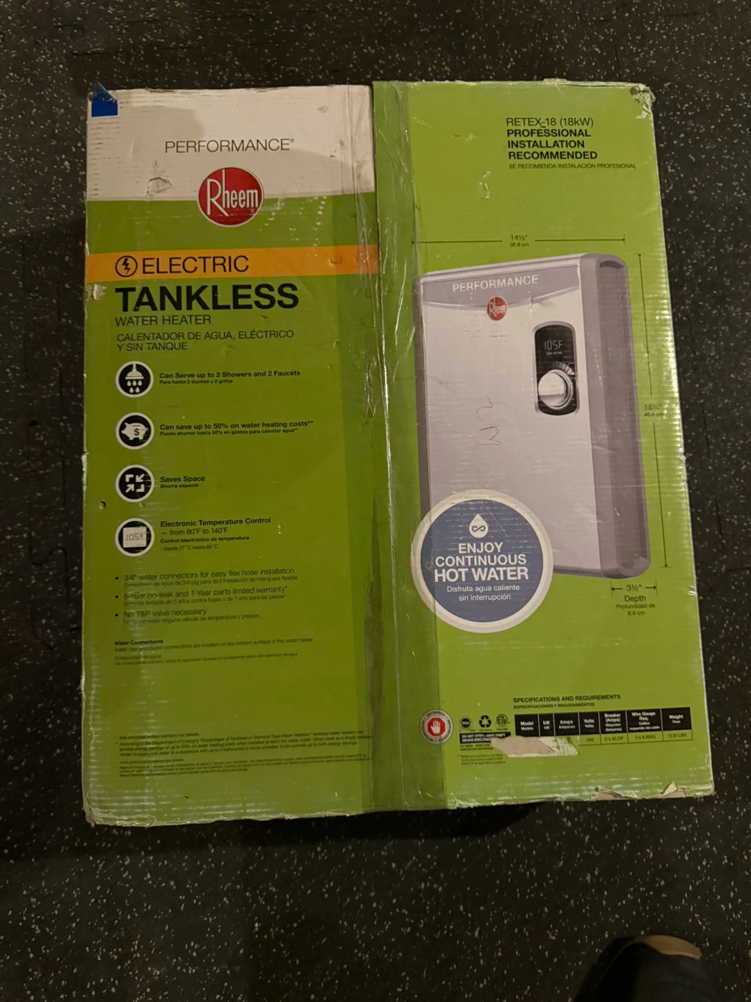 Rheem RETEX-18 (18kW) Electric Tankless Water Heater