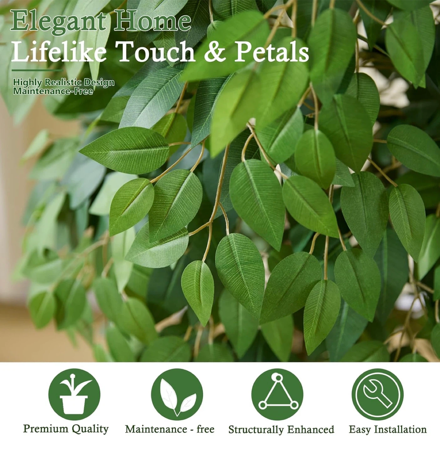 6ft Artificial Ficus Tree - photo 4