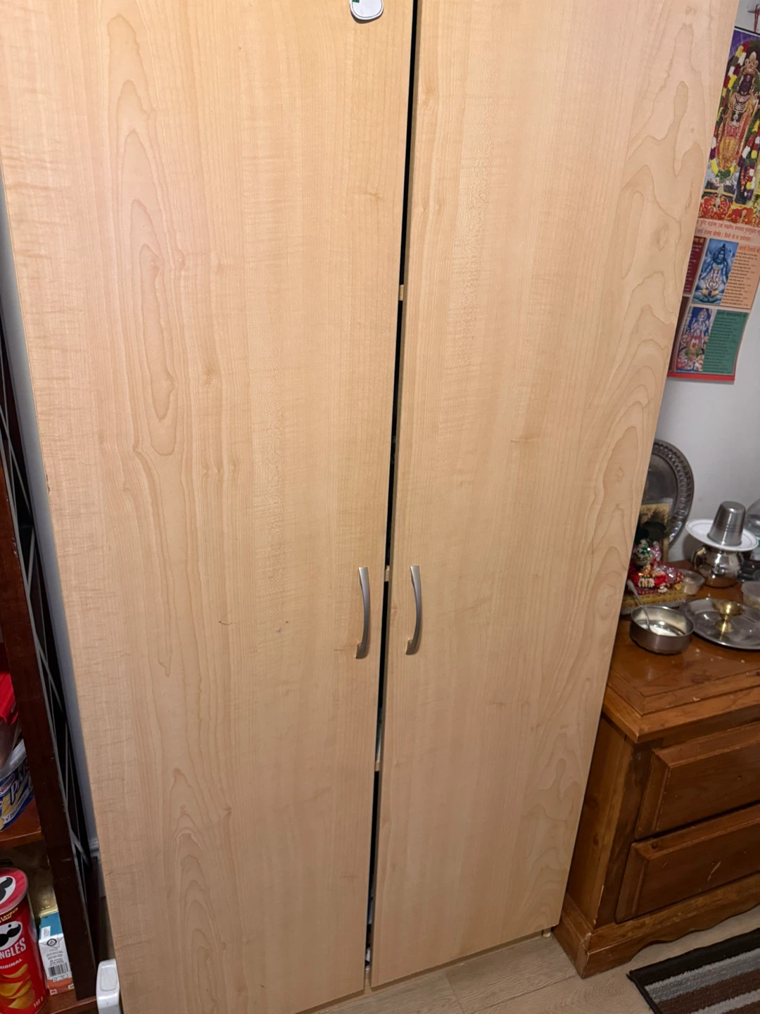 Light Wood Double Door Wardrobe