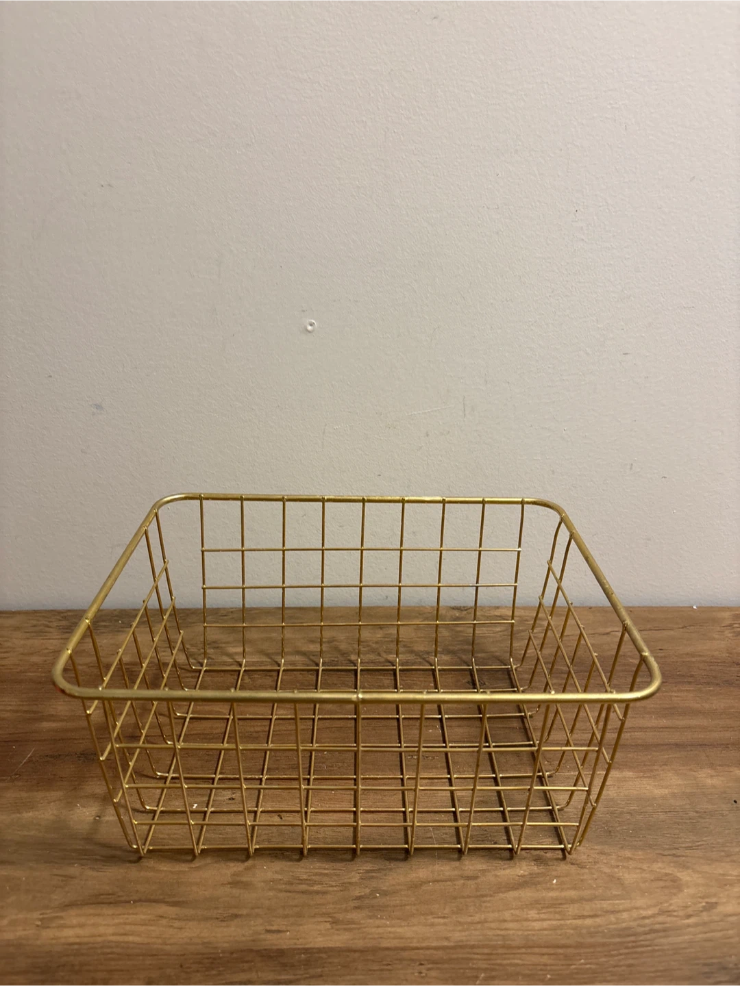 Gold Wire Storage Basket 11x9x5 inches - photo 4