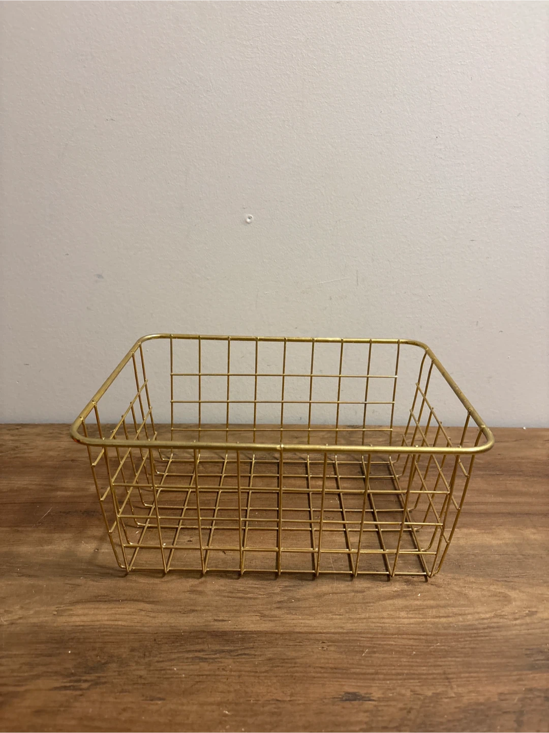 Gold Wire Storage Basket 11x9x5 inches - photo 2