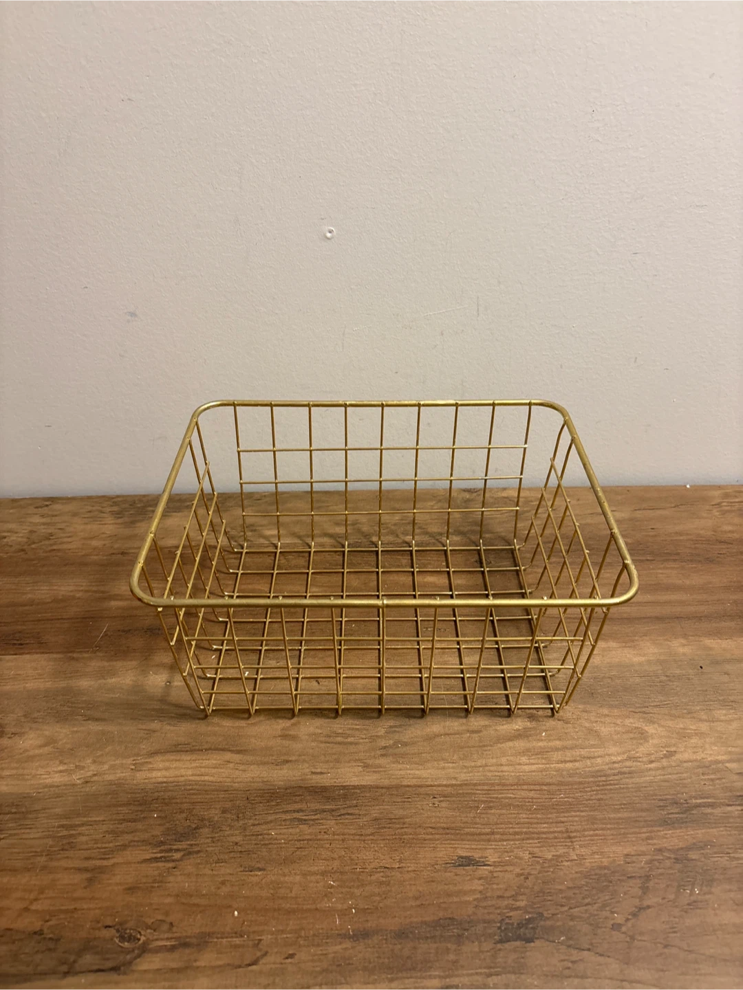 Gold Wire Storage Basket 11x9x5 inches