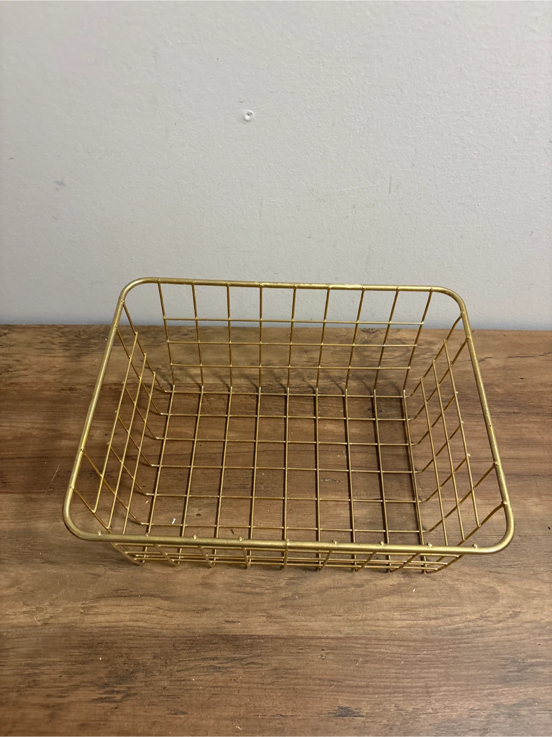 Gold Wire Storage Basket 11x9x5 inches - photo 5