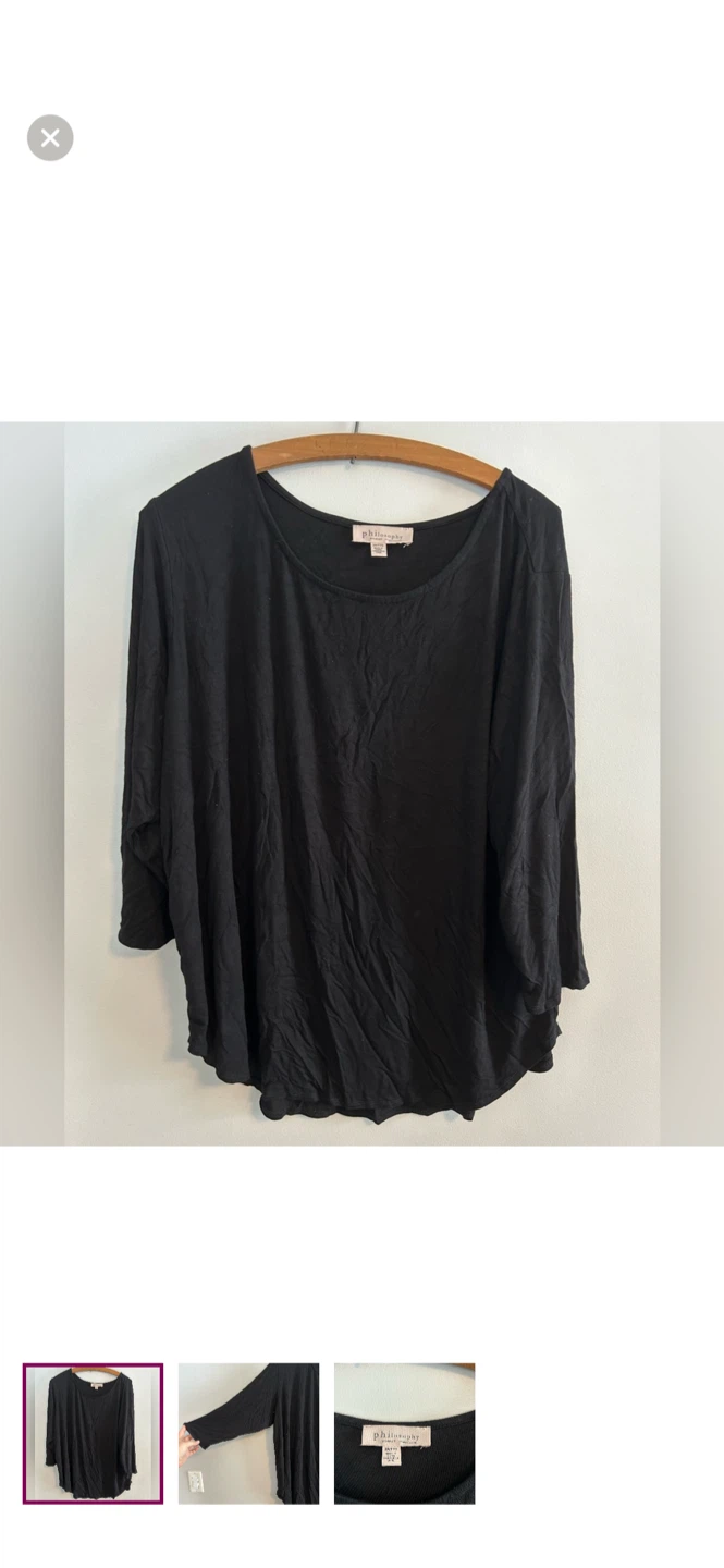 Philosophy Woman Black T-Shirt 2X/TTG