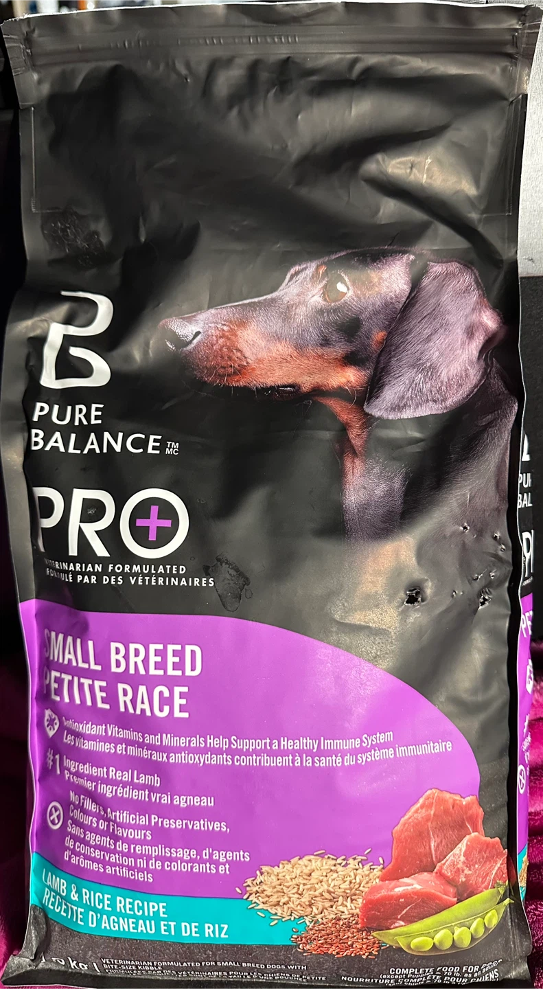 BNIB Pure Balance Pro + Small Breed Lamb & Rice Dog Food 3.5kg