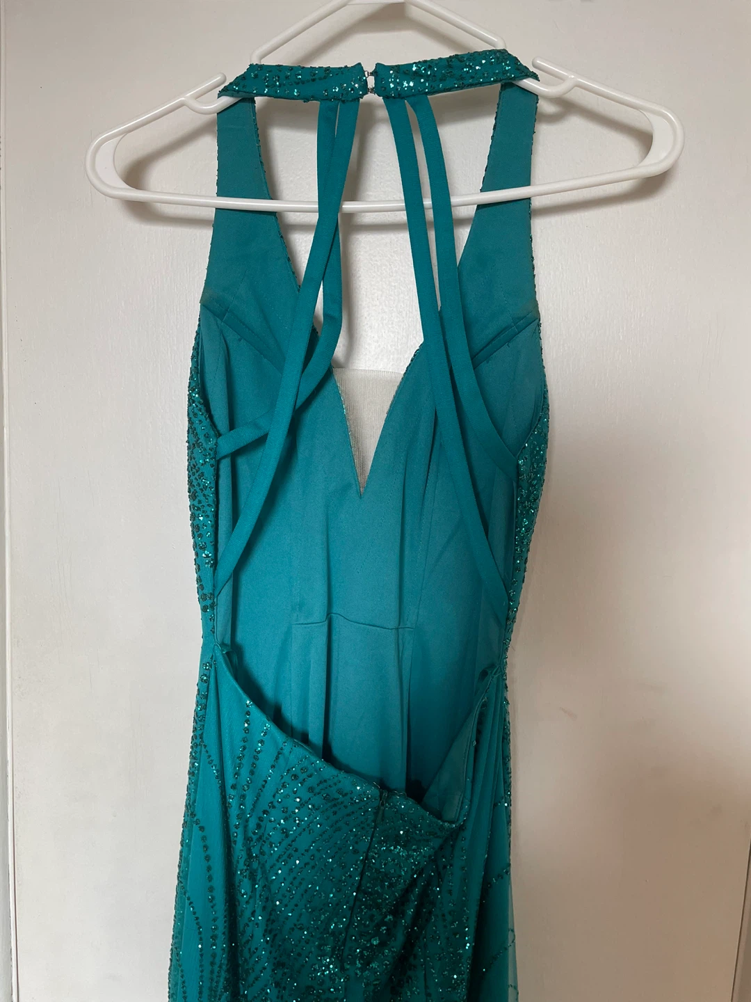 Gorgeous Teal Sparkly Prom Dress - Size 4 - photo 4