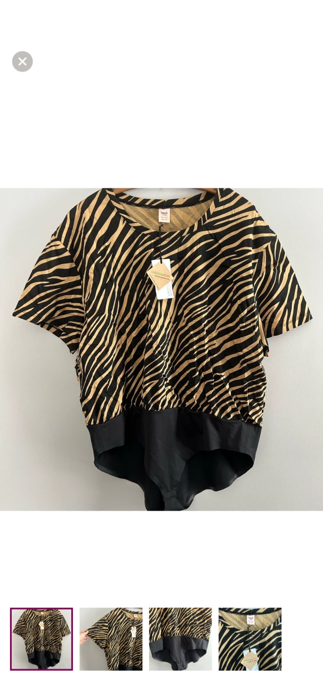 Smash & Tess new Zebra Print Bodysuit XXL