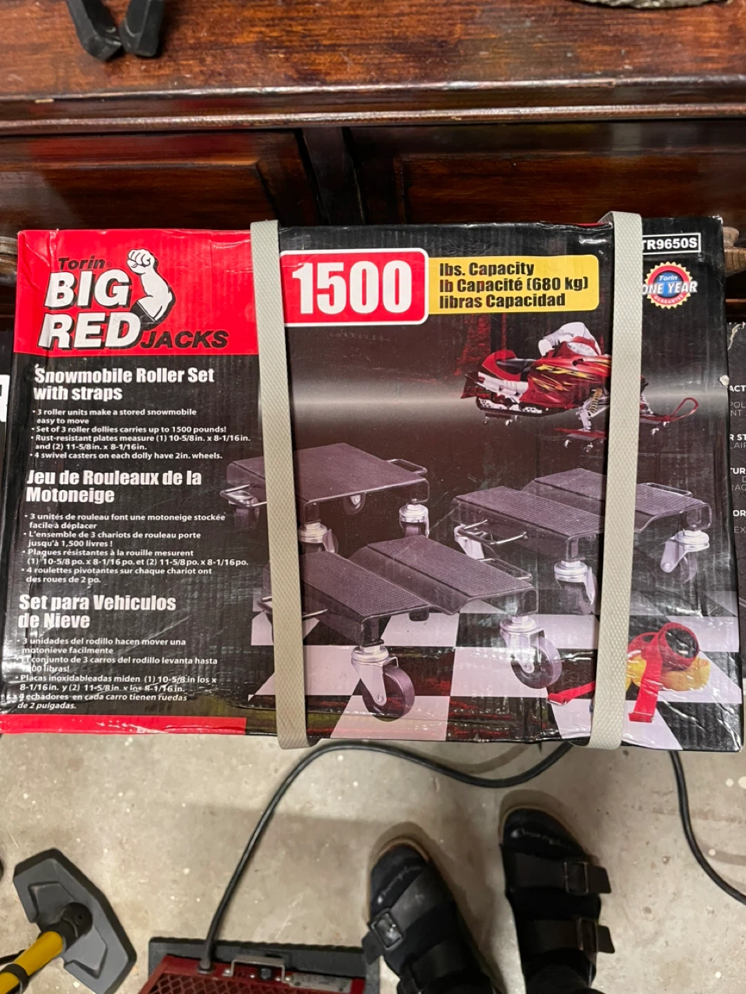 Torin Big Red Jacks Snowmobile Roller Set with Straps