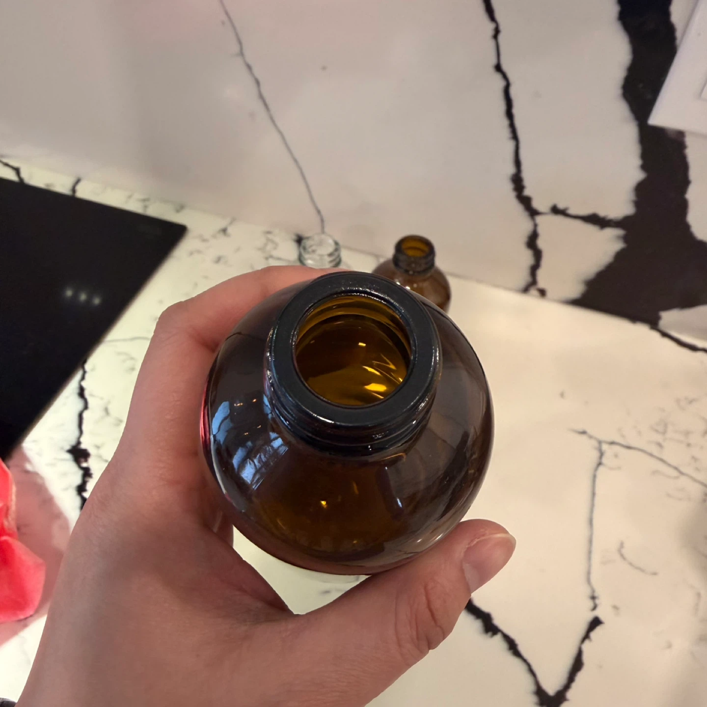 Clear and Amber Glass & Plastic Bottles w/ caps - photo 4