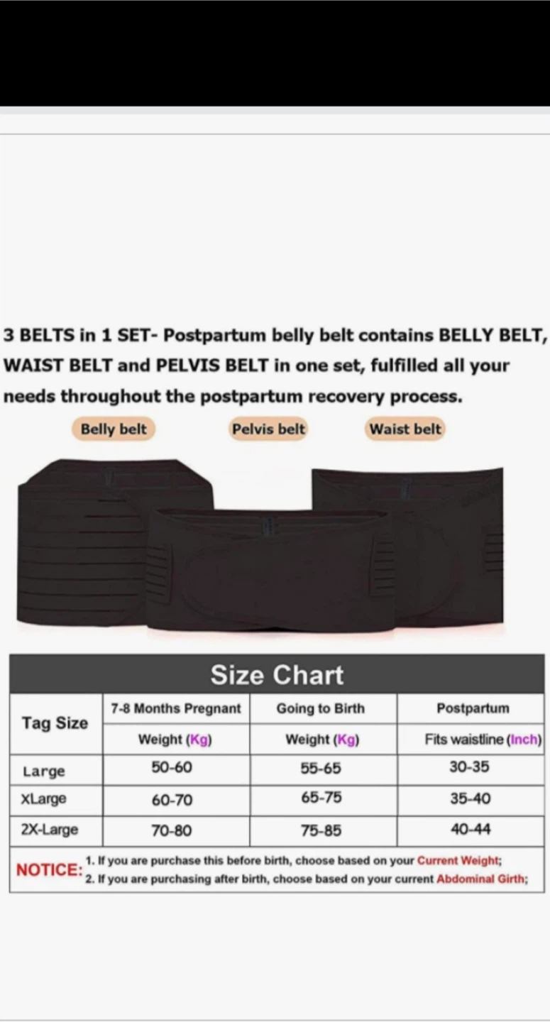 Brand New Postpartum Belly Band Recovery Belt Set - photo 3